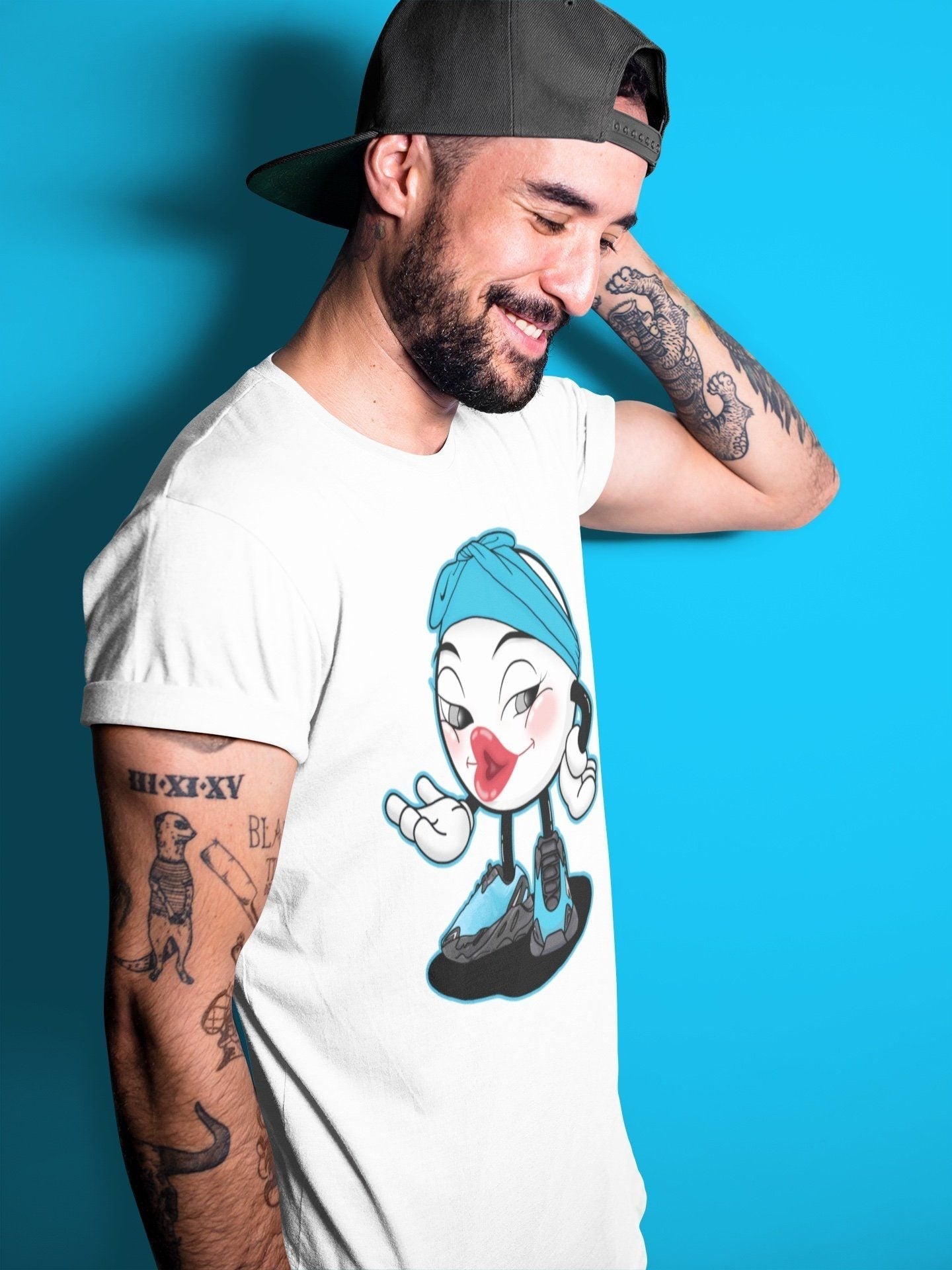 Yeezy 700 Bright Cyan Shirt To Match Jordans Sexy Emoji Sneaker Tees Yeezy 700 Bright Cyan Drip Gear Zone Sneaker Matching Clothing Unisex Shirts