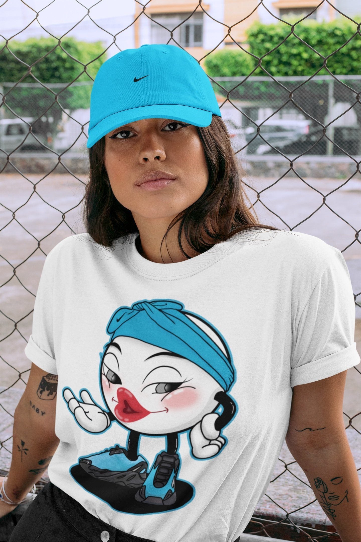 Yeezy 700 Bright Cyan Shirt To Match Jordans Sexy Emoji Sneaker Tees Yeezy 700 Bright Cyan Drip Gear Zone Sneaker Matching Clothing Unisex Shirts