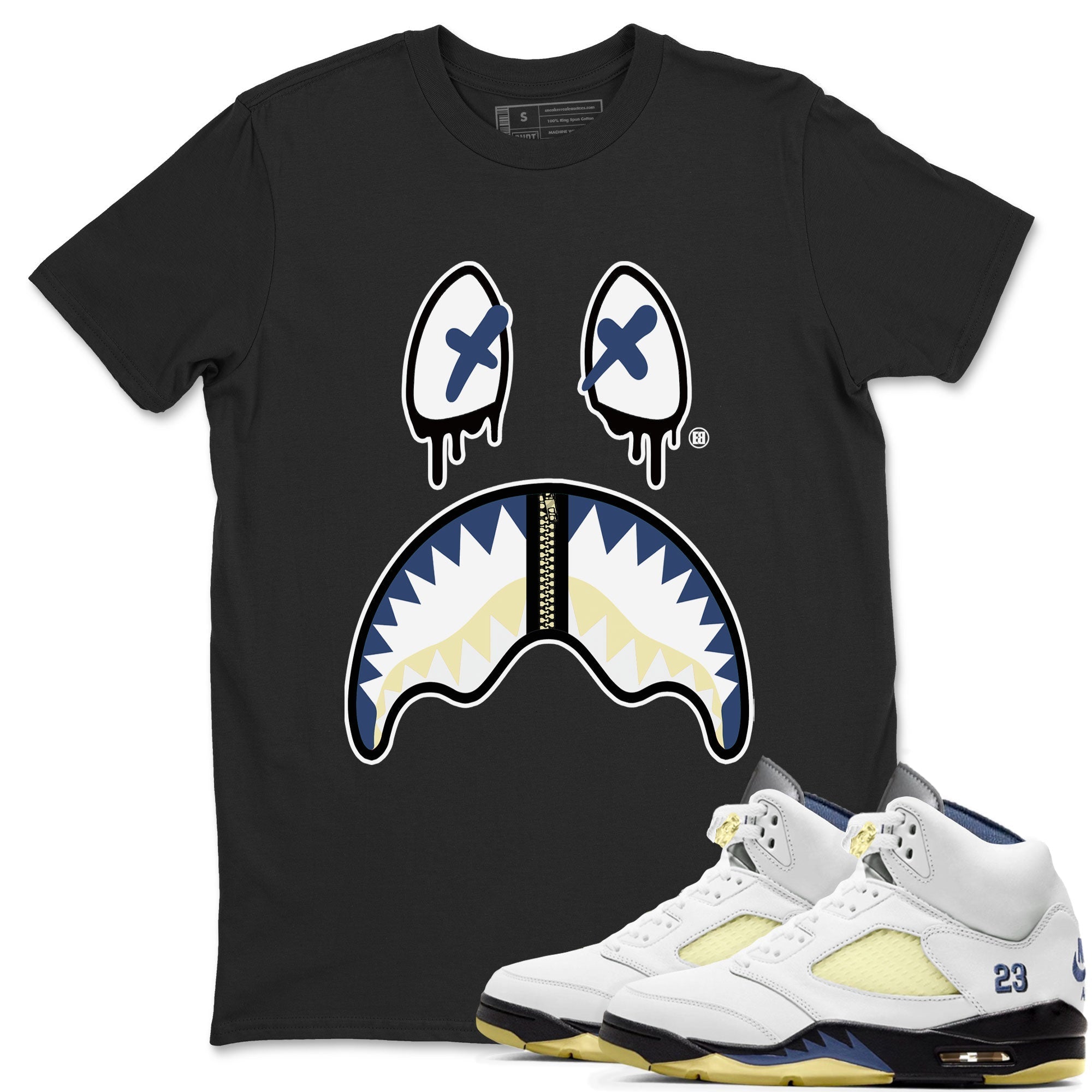 Air Jordan 5 A Ma Maniere x Dawn shirt to match jordans Shark Face sneaker tees Air Jordan 5 A Ma Maniere x Photon Dust Drip Gear Zone Streetwear Brand Sneaker Matching Shirt Unisex Black 1 T-Shirt