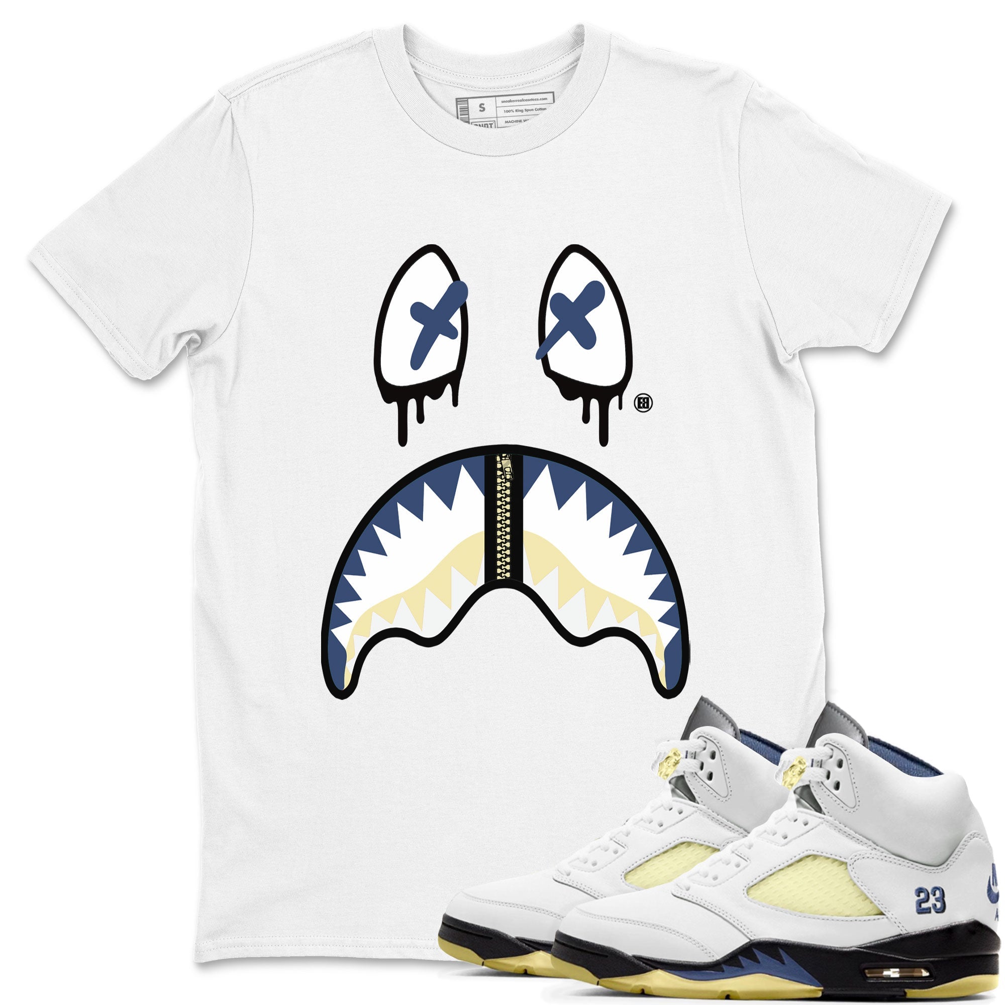 Air Jordan 5 A Ma Maniere x Dawn shirt to match jordans Shark Face sneaker tees Air Jordan 5 A Ma Maniere x Photon Dust Drip Gear Zone Streetwear Brand Sneaker Matching Shirt Unisex White 1 T-Shirt
