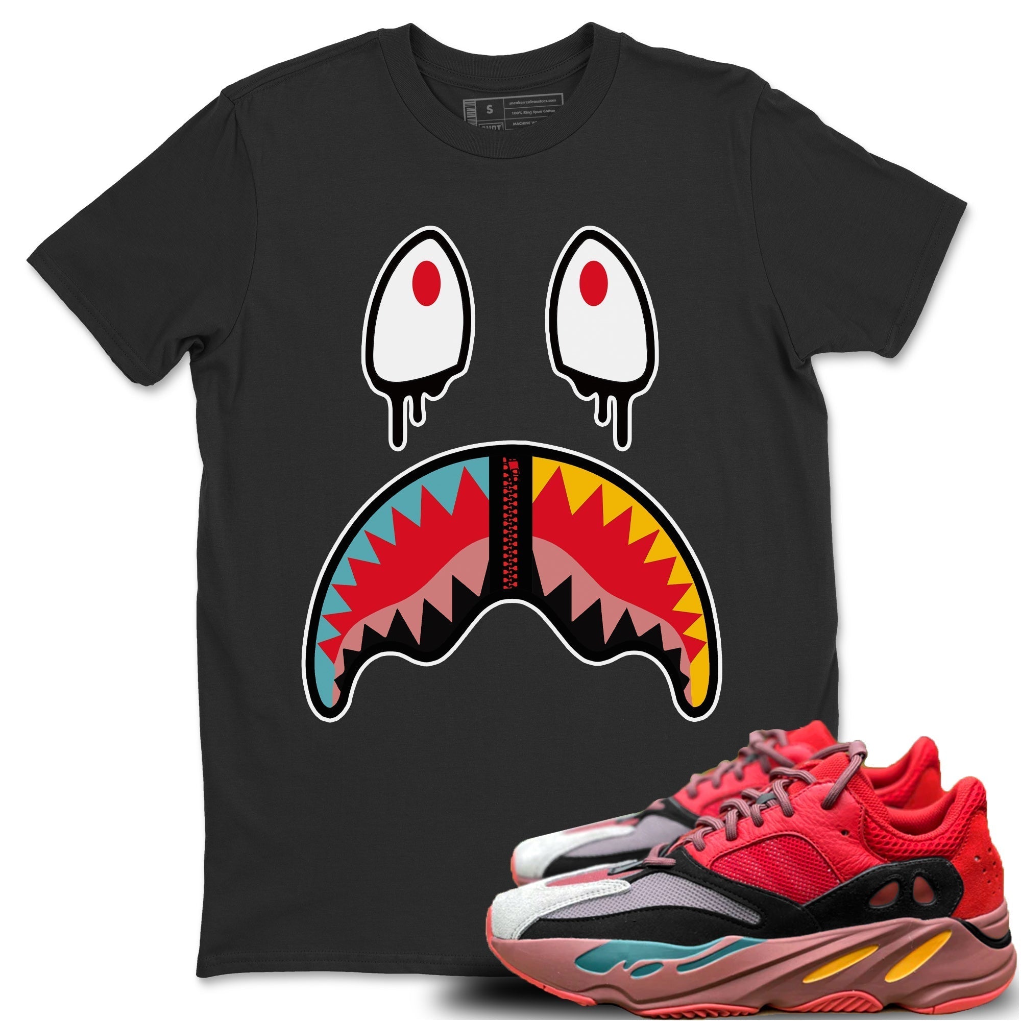 Yeezy 700 Hi-Res Red Shirt To Match Jordans Shark Face Sneaker Tees Yeezy 700 Hi-Res Red Drip Gear Zone Sneaker Matching Clothing Unisex Shirts