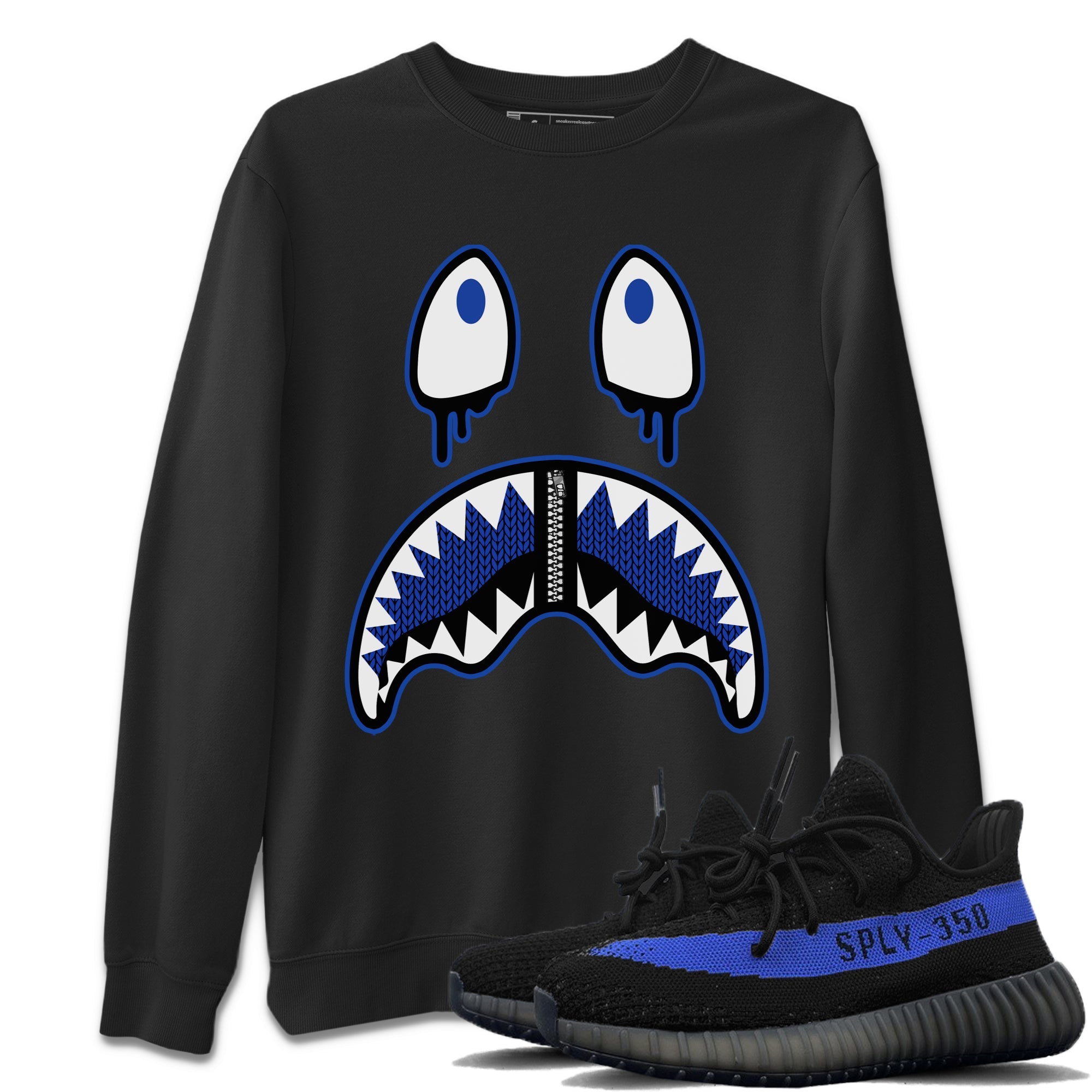 Yeezy 350 Dazzling Blue Shirt To Match Jordans Shark Face Sneaker Tees Yeezy 350 Dazzling Blue Drip Gear Zone Sneaker Matching Clothing Unisex Shirts