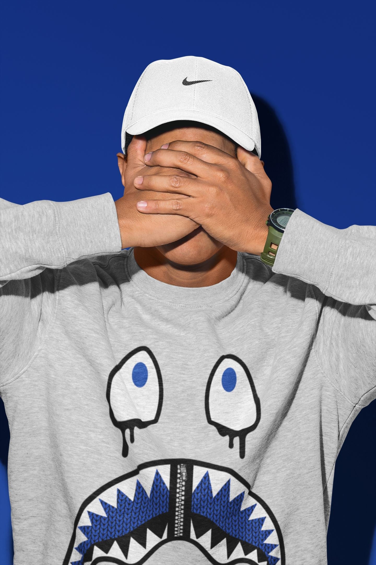 Yeezy 350 Dazzling Blue Shirt To Match Jordans Shark Face Sneaker Tees Yeezy 350 Dazzling Blue Drip Gear Zone Sneaker Matching Clothing Unisex Shirts