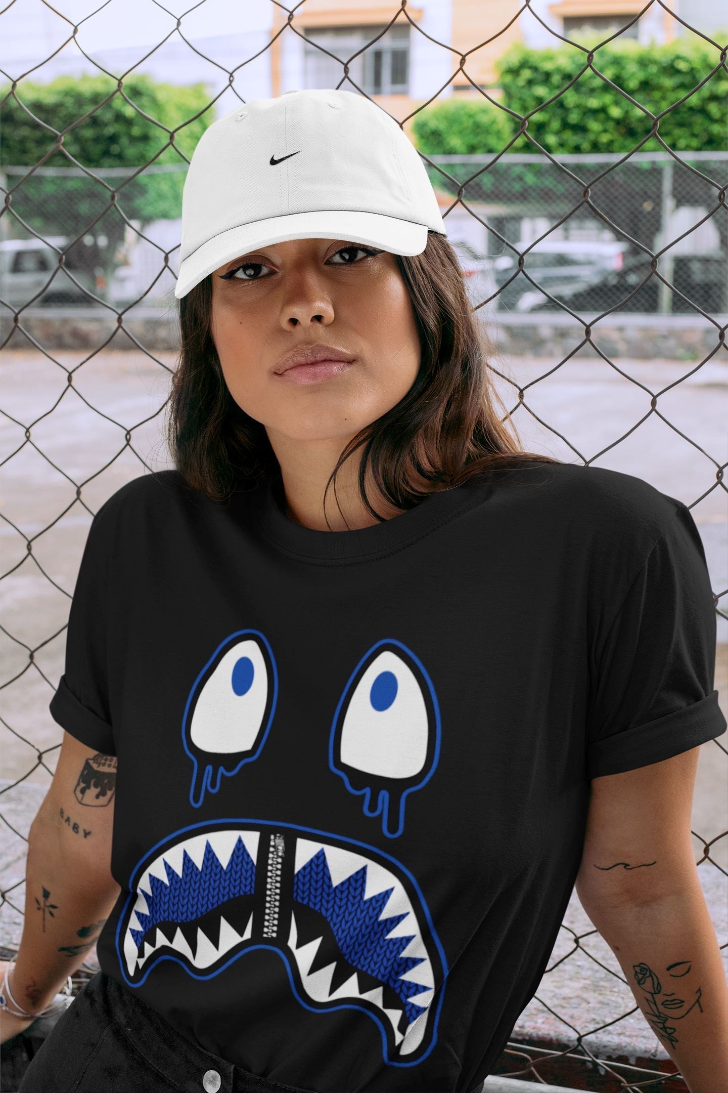 Yeezy 350 Dazzling Blue Shirt To Match Jordans Shark Face Sneaker Tees Yeezy 350 Dazzling Blue Drip Gear Zone Sneaker Matching Clothing Unisex Shirts