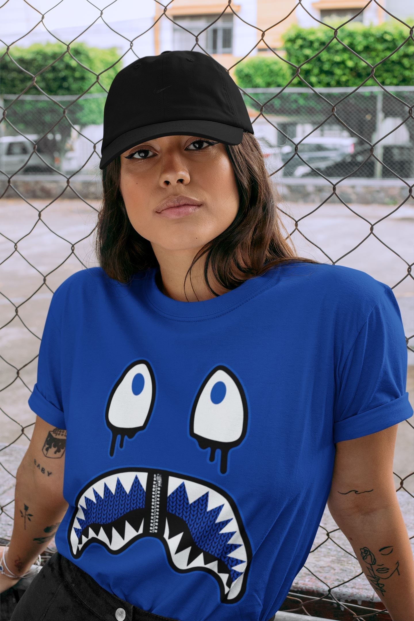 Yeezy 350 Dazzling Blue Shirt To Match Jordans Shark Face Sneaker Tees Yeezy 350 Dazzling Blue Drip Gear Zone Sneaker Matching Clothing Unisex Shirts