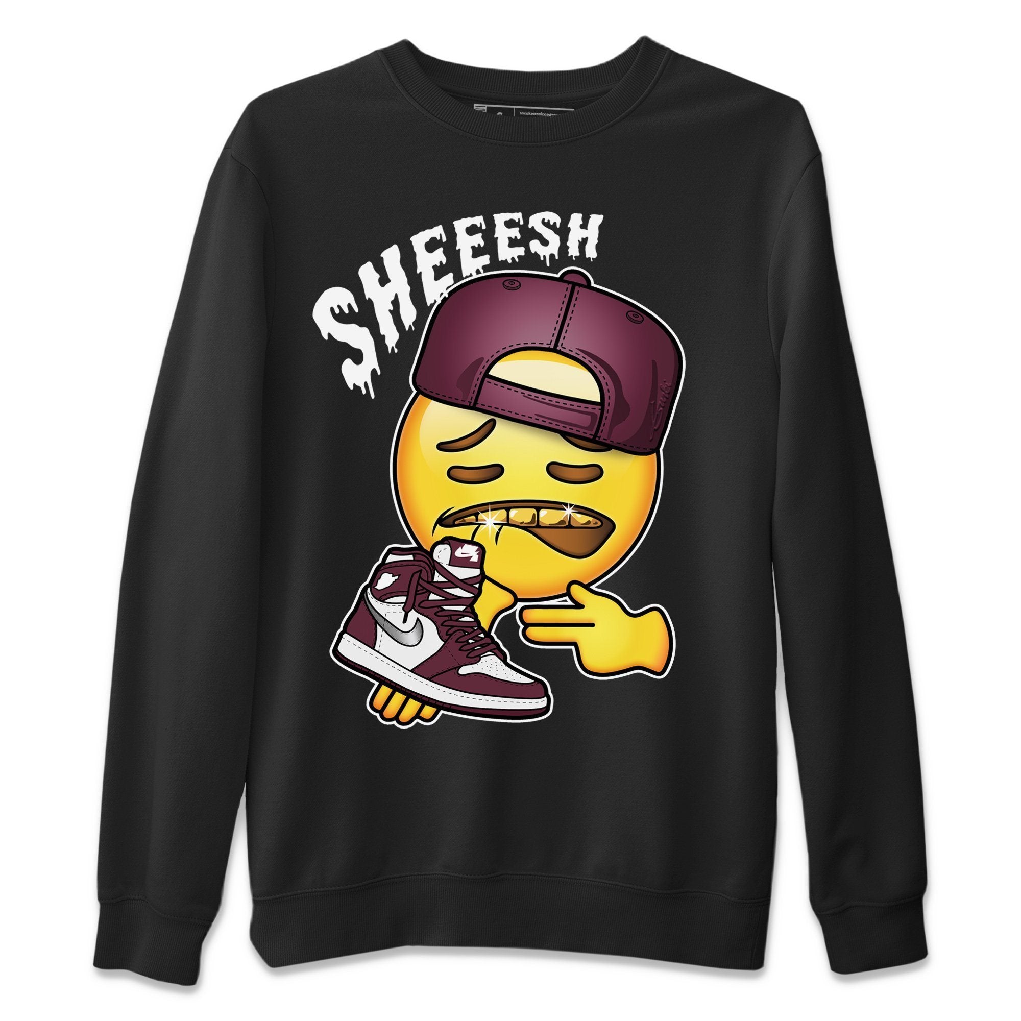 Jordan 1 Bordeaux Sneaker Matching T-Shirt Sheesh Sneaker Tees Jordan 1 Bordeaux Sneaker Release Tees Crew Neck Tees