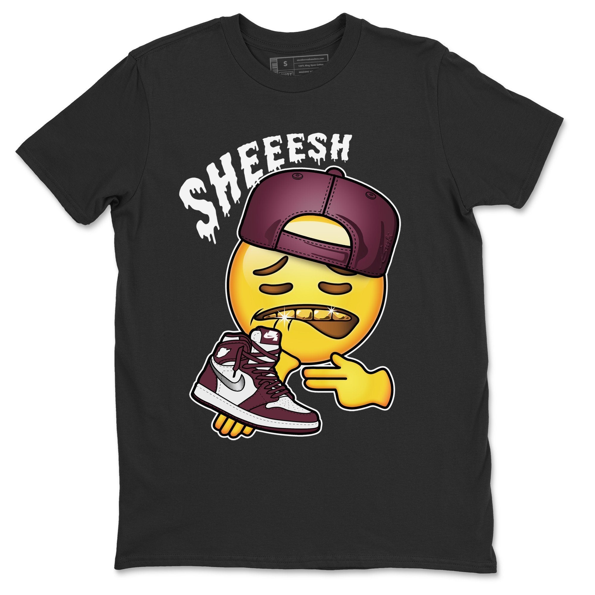 Jordan 1 Bordeaux Sneaker Matching T-Shirt Sheesh Sneaker Tees Jordan 1 Bordeaux Sneaker Release Tees Crew Neck Tees
