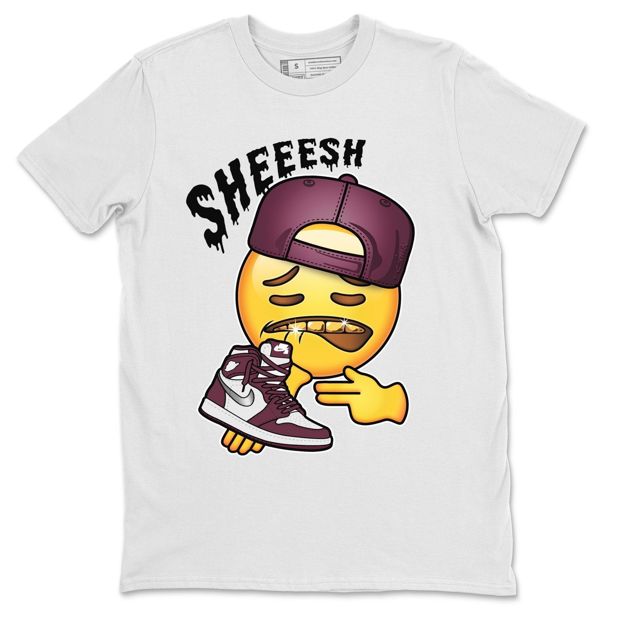 Jordan 1 Bordeaux Sneaker Matching T-Shirt Sheesh Sneaker Tees Jordan 1 Bordeaux Sneaker Release Tees Crew Neck Tees