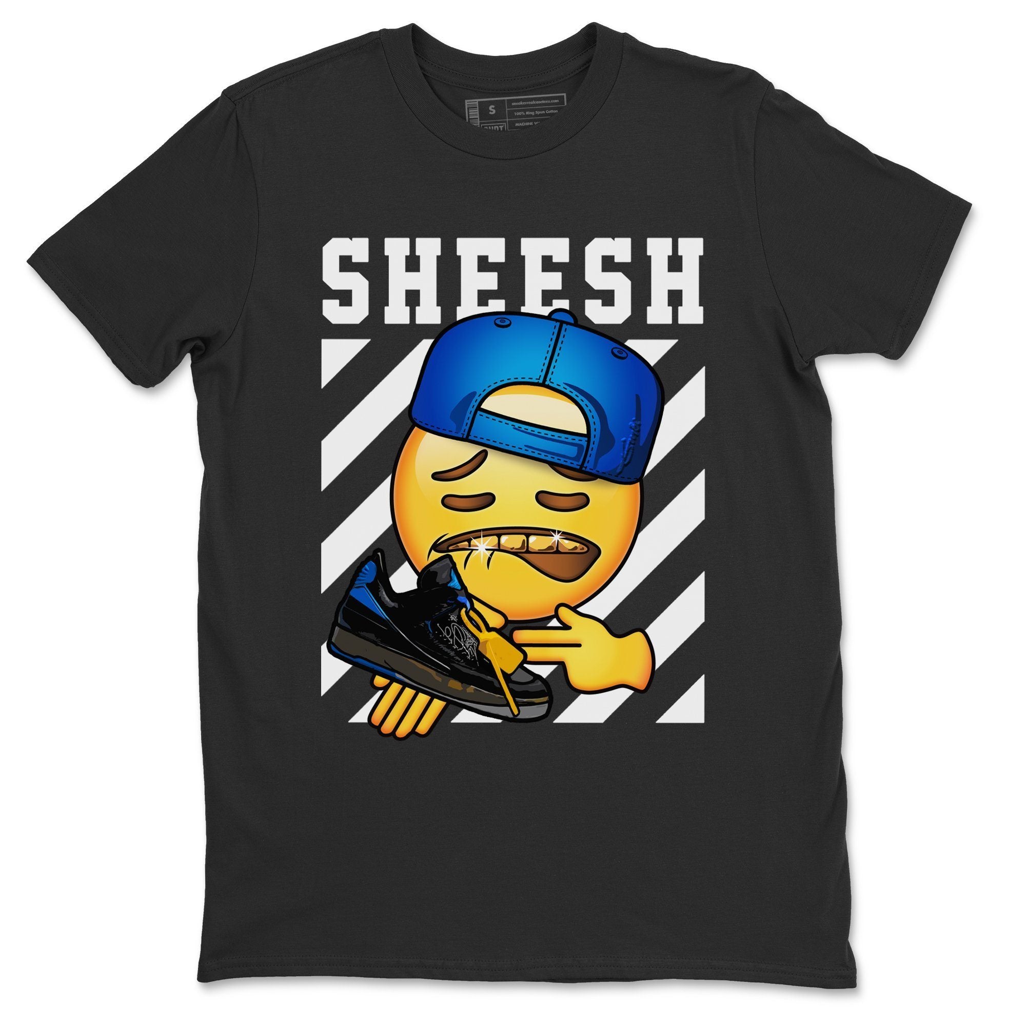 Jordan 2 OFF-WHITE Black Blue Shirt To Match Jordans Sheesh Sneaker Tees Jordan 2 OFF-WHITE Black Blue Drip Gear Zone Sneaker Matching Clothing Unisex Shirts