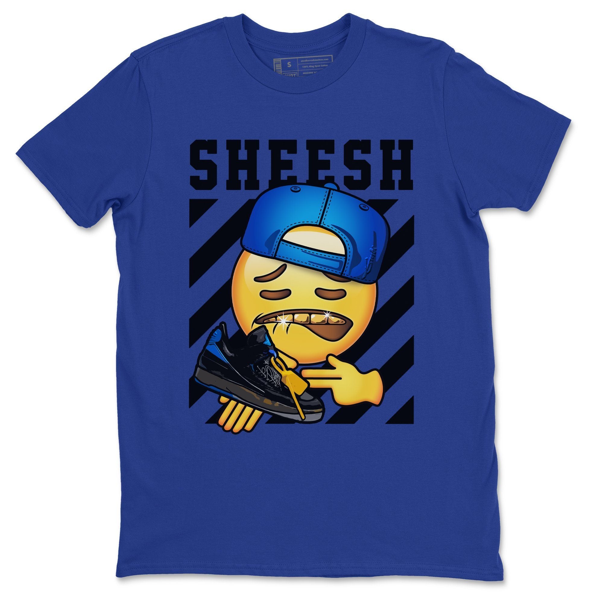 Jordan 2 OFF-WHITE Black Blue Shirt To Match Jordans Sheesh Sneaker Tees Jordan 2 OFF-WHITE Black Blue Drip Gear Zone Sneaker Matching Clothing Unisex Shirts