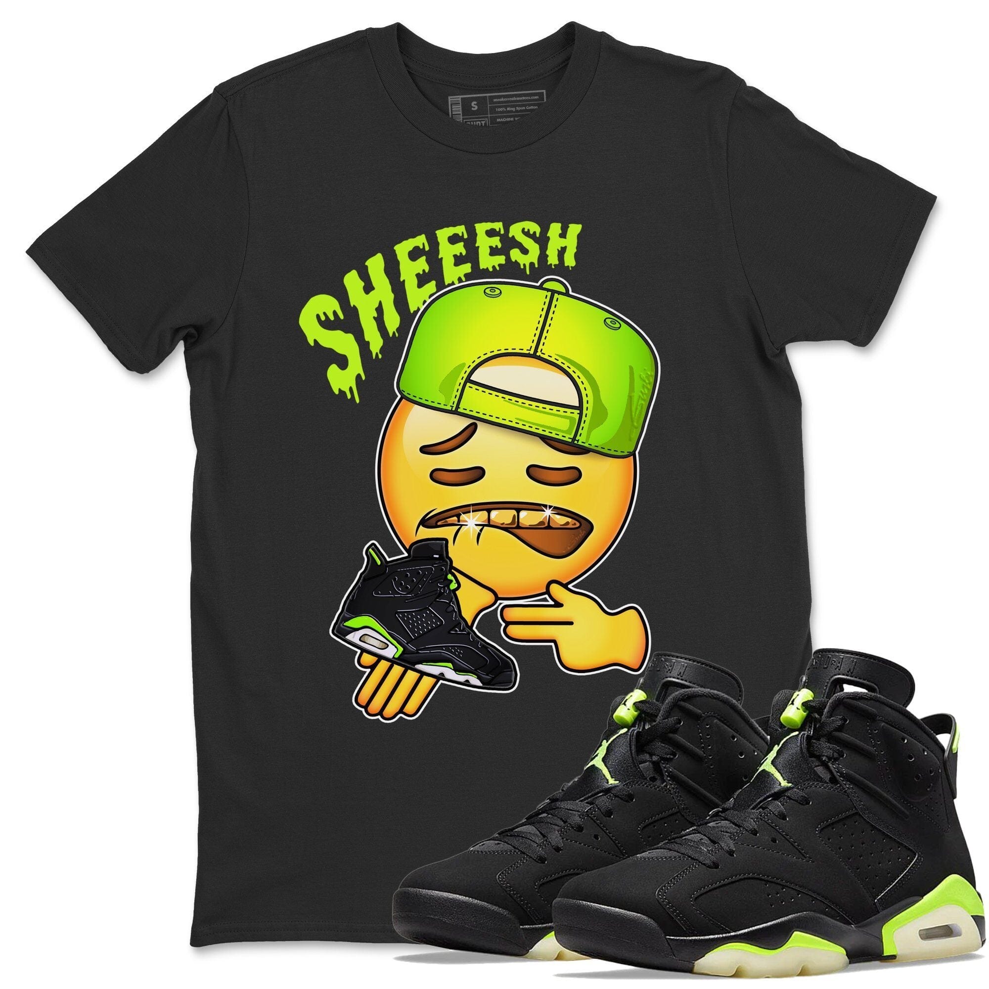 Jordan 6 Electric Green Shirt To Match Jordans Sheesh Sneaker Tees Jordan 6 Electric Green Drip Gear Zone Sneaker Matching Clothing Unisex Shirts