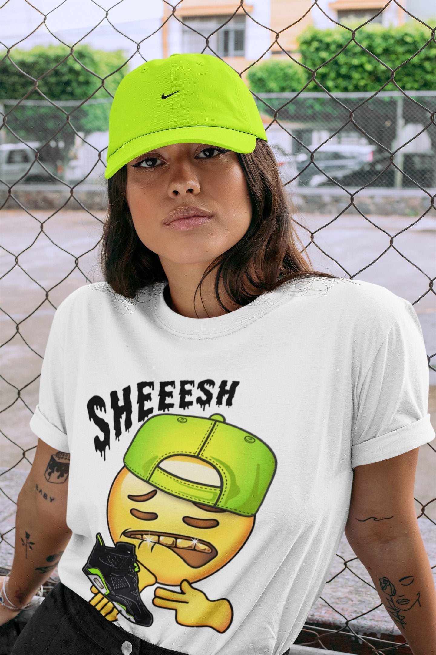 Jordan 6 Electric Green Shirt To Match Jordans Sheesh Sneaker Tees Jordan 6 Electric Green Drip Gear Zone Sneaker Matching Clothing Unisex Shirts