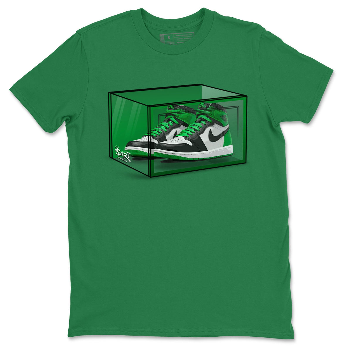 Air Jordan 1 Celtics Sneaker Match Tees Shoe Box Shirts Air Jordan 1 Lucky Green Celtics Tees Unisex Shirts Kelly Green 2
