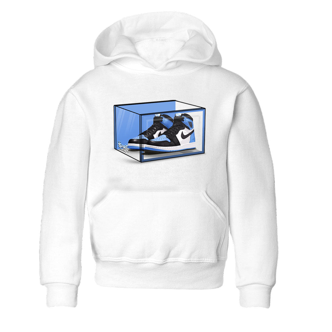 Air Jordan 1 Retro High OG UNC Toe shirt to match jordans Shoe Box Streetwear Sneaker Shirt UNC Toe 1s Drip Gear Zone Sneaker Matching Clothing Baby Toddler White 2 T-Shirt