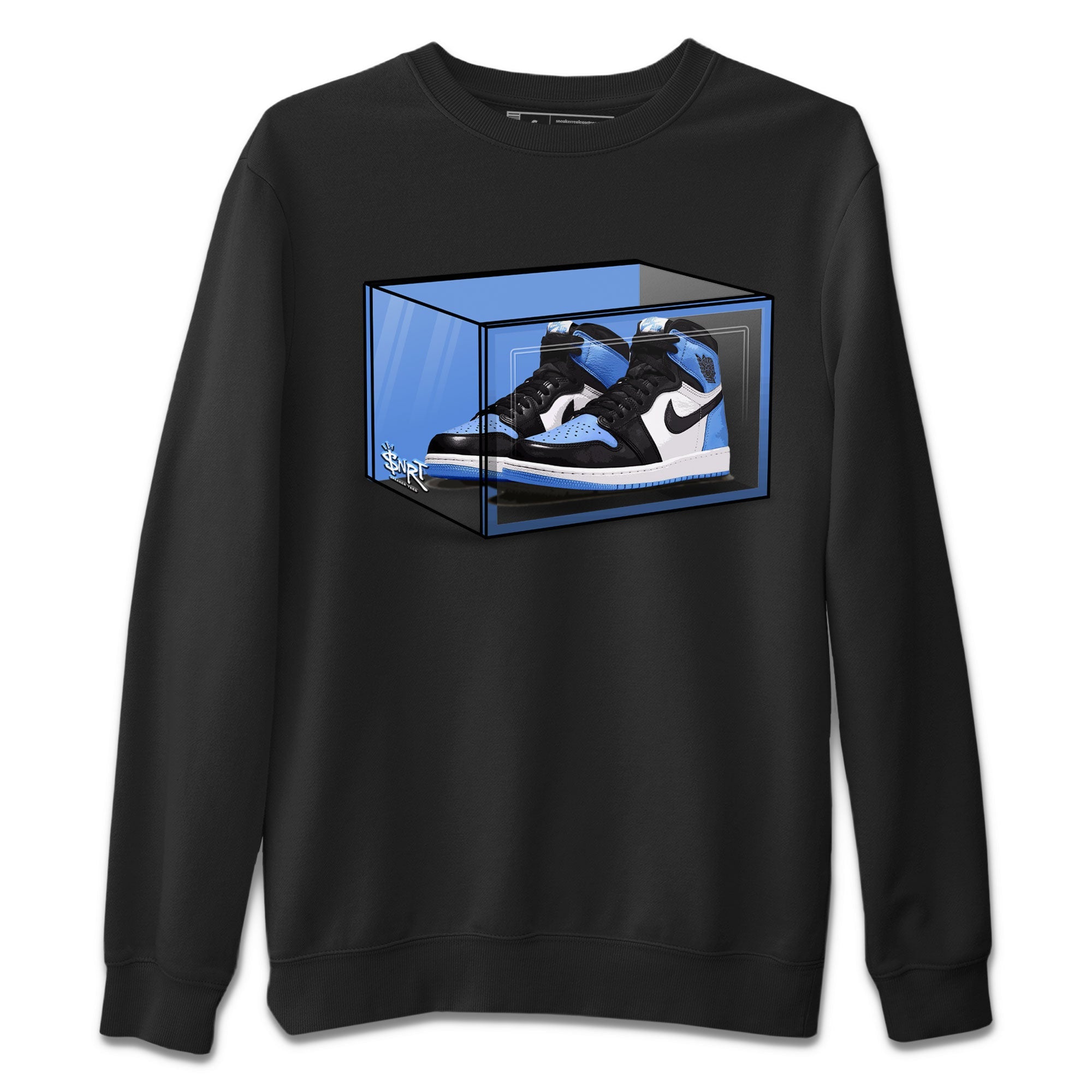 Air Jordan 1 Retro High OG UNC Toe shirt to match jordans Shoe Box Streetwear Sneaker Shirt UNC Toe 1s Drip Gear Zone Sneaker Matching Clothing Unisex Black 2 T-Shirt