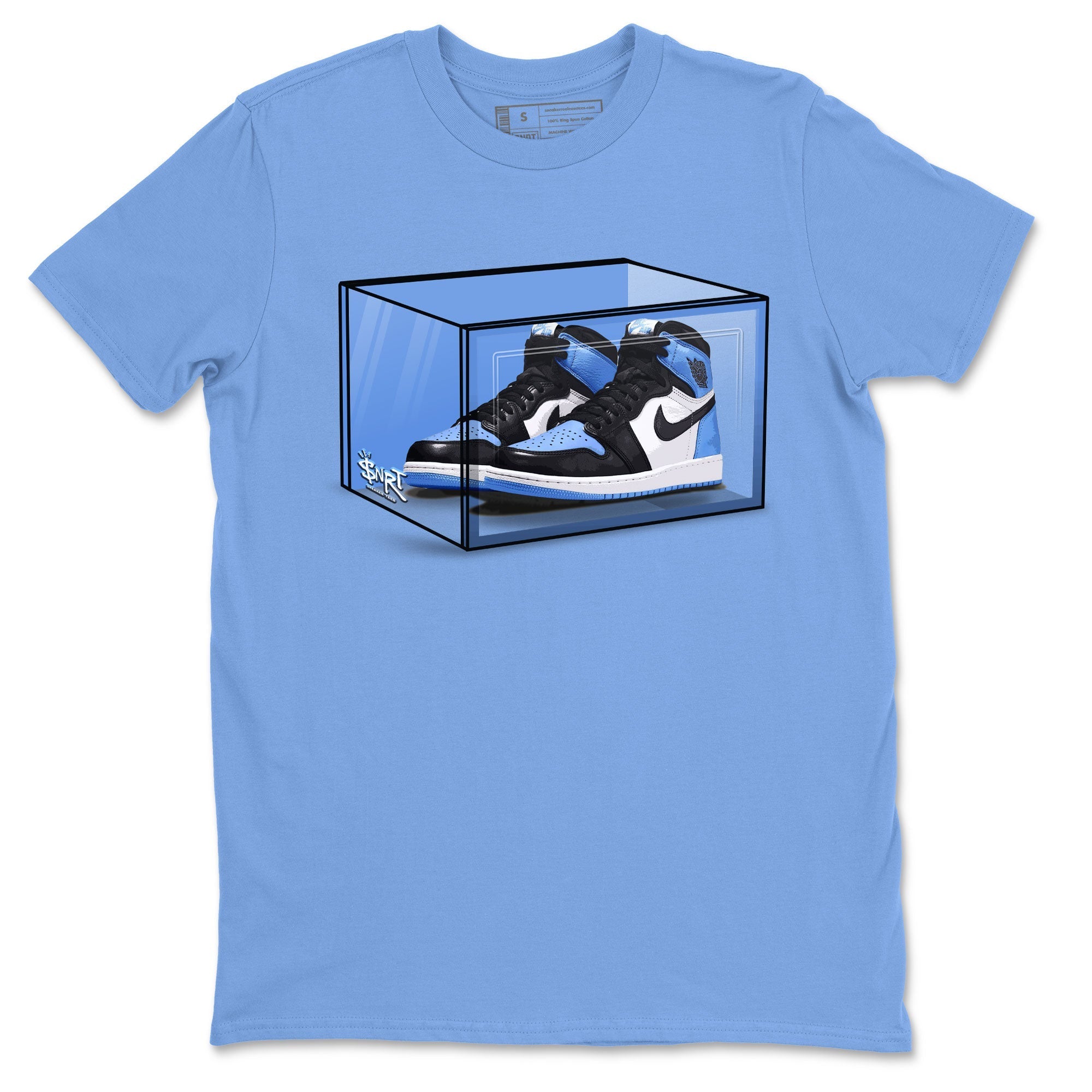 Air Jordan 1 Retro High OG UNC Toe shirt to match jordans Shoe Box Streetwear Sneaker Shirt UNC Toe 1s Drip Gear Zone Sneaker Matching Clothing Unisex Carolina Blue 2 T-Shirt