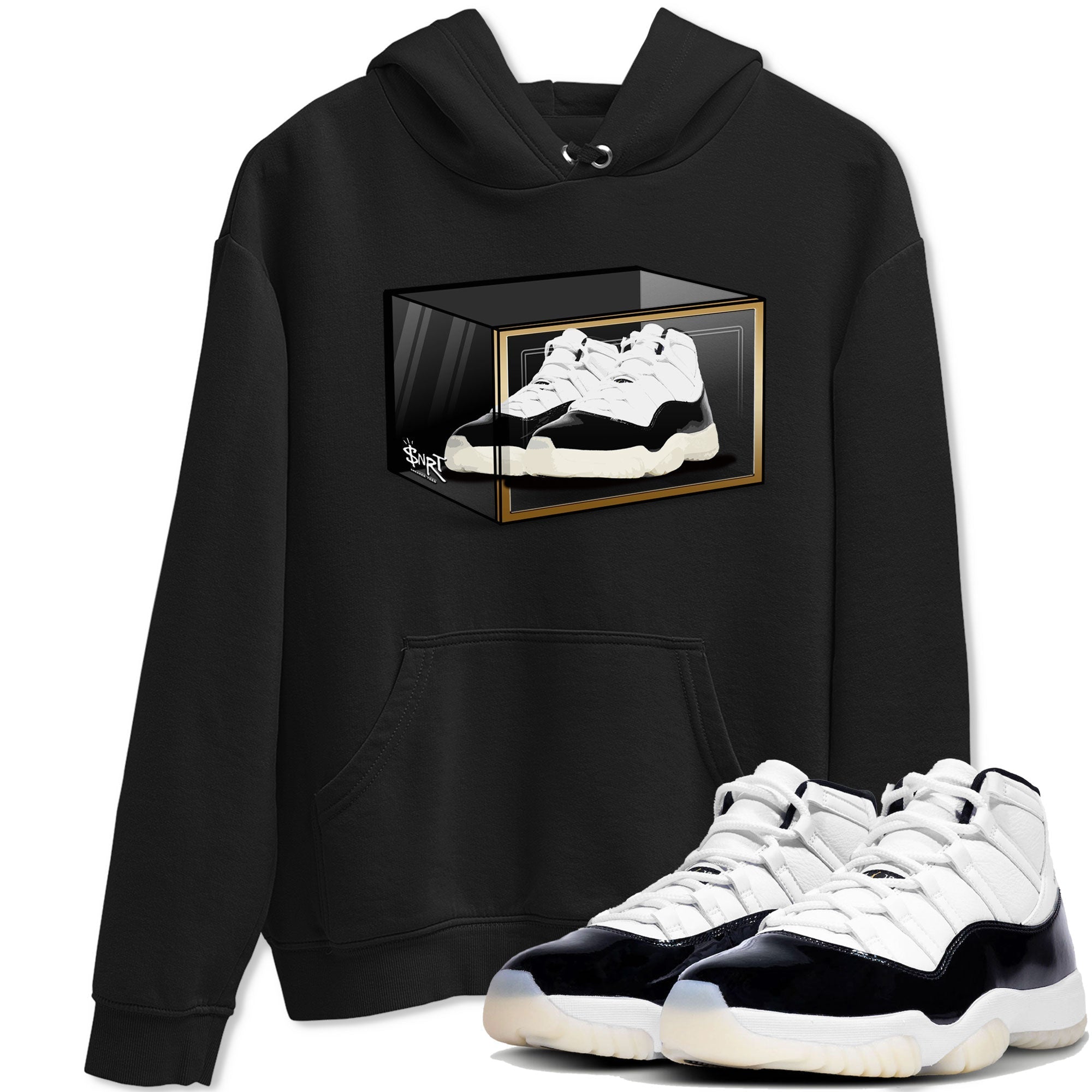 11s Gratitude shirt to match jordans Shoe Box sneaker tees Air Jordan 11 Gratitude Drip Gear Zone Sneaker Matching Shirt Unisex Black 1 T-Shirt
