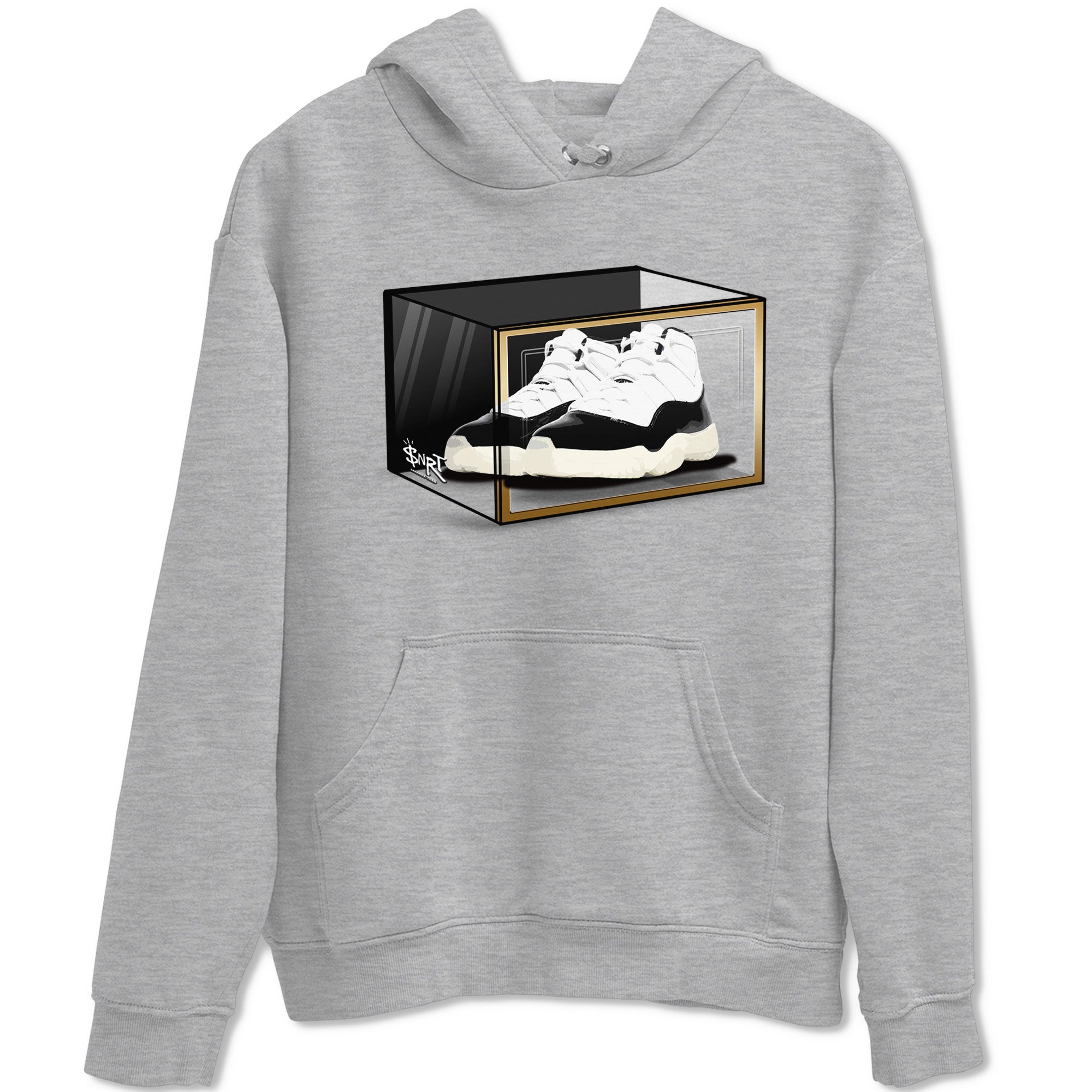 11s Gratitude shirt to match jordans Shoe Box sneaker tees Air Jordan 11 Gratitude Drip Gear Zone Sneaker Matching Shirt Unisex Heather Grey 2 T-Shirt