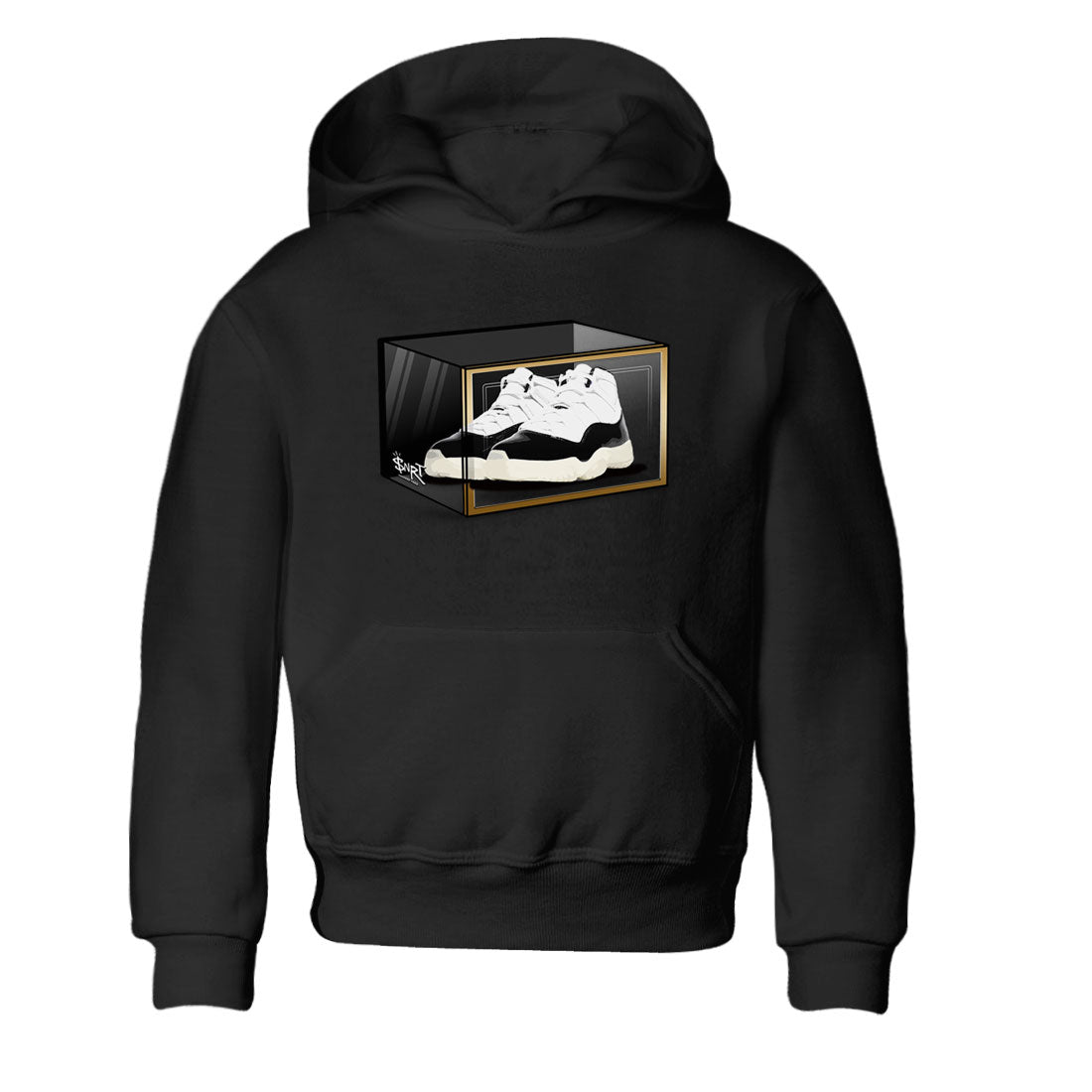 11s Gratitude shirt to match jordans Shoe Box sneaker tees Air Jordan 11 Gratitude Drip Gear Zone Sneaker Matching Shirt Baby Toddler Black 2 T-Shirt