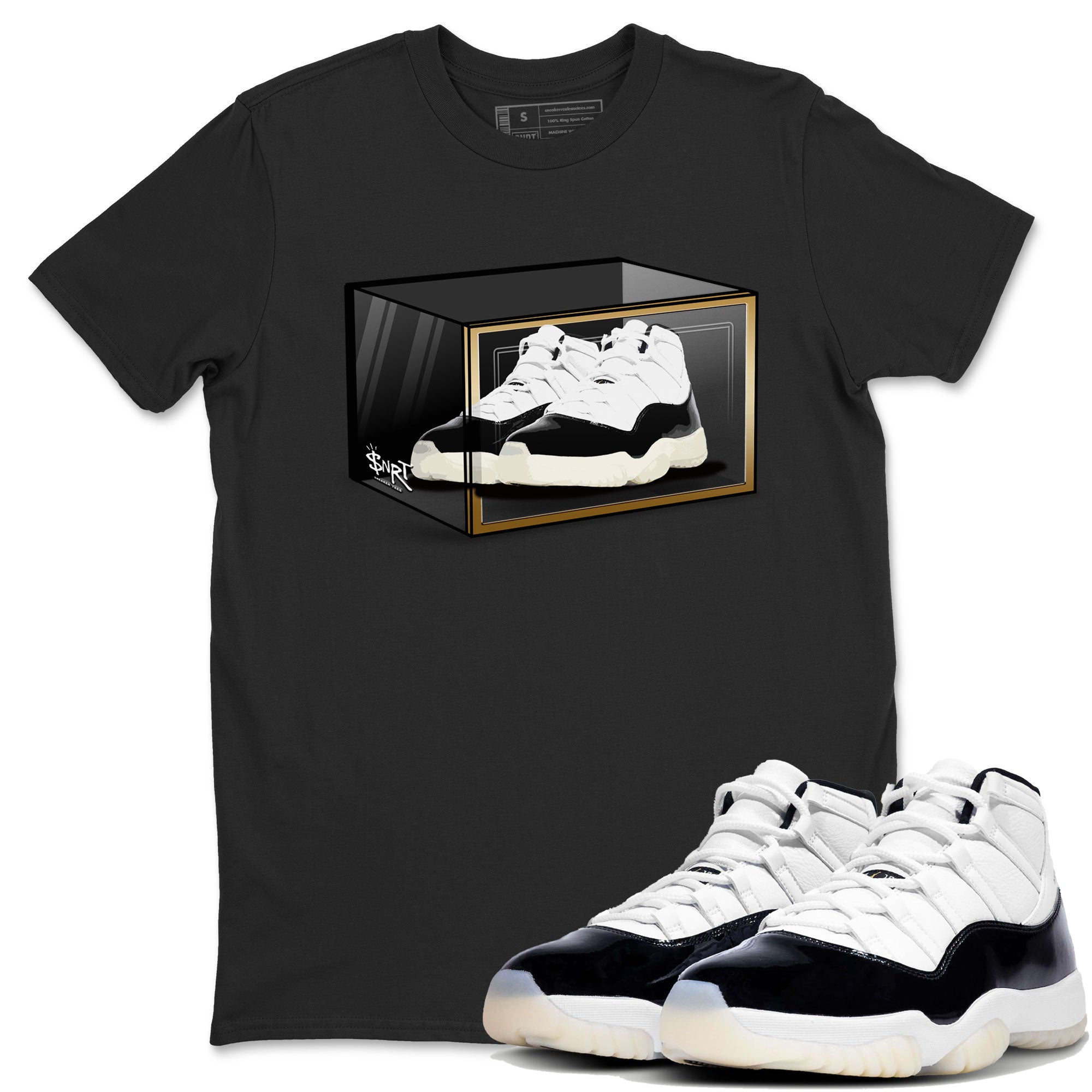 11s Gratitude shirt to match jordans Shoe Box sneaker tees Air Jordan 11 Gratitude Drip Gear Zone Sneaker Matching Shirt Unisex Black 1 T-Shirt