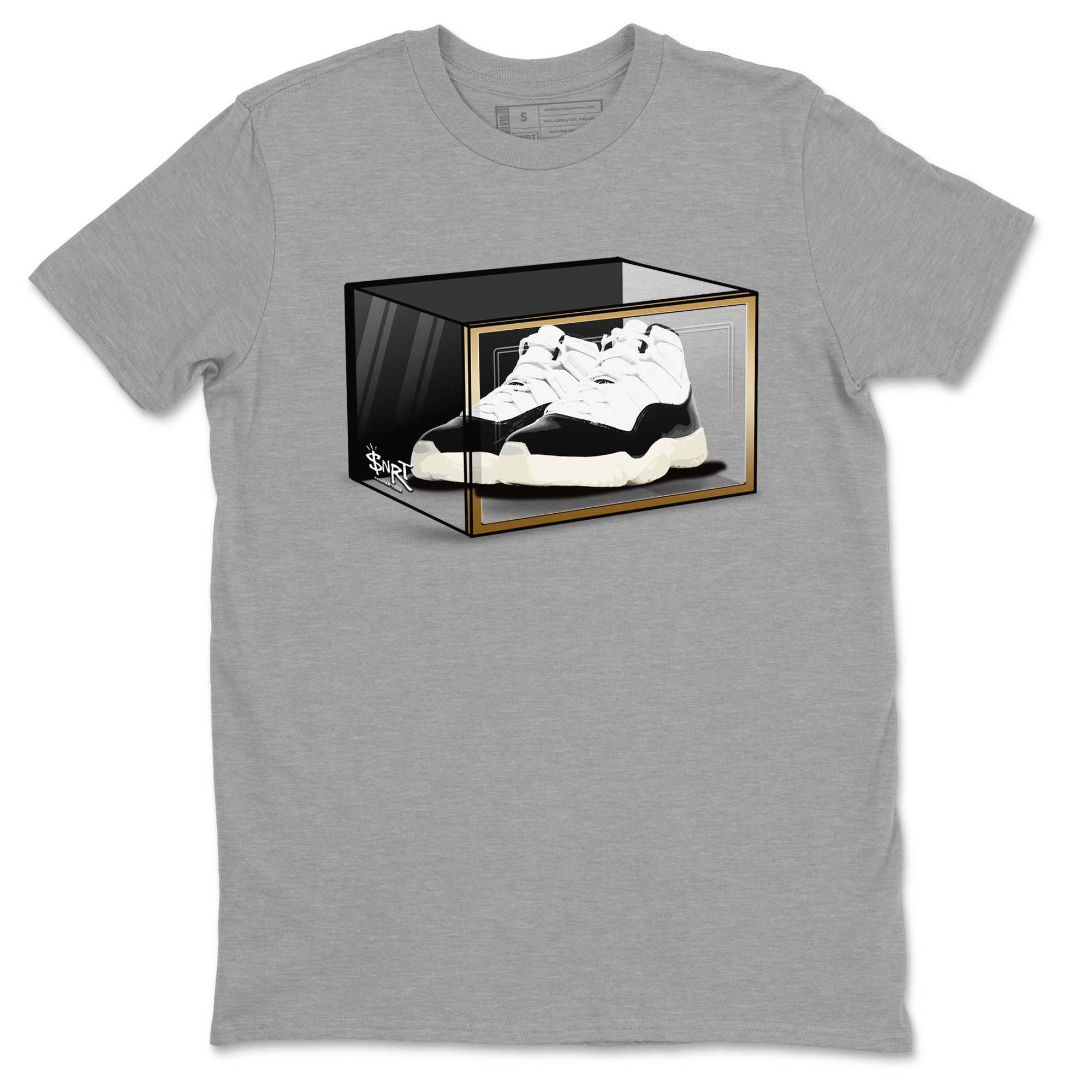 11s Gratitude shirt to match jordans Shoe Box sneaker tees Air Jordan 11 Gratitude Drip Gear Zone Sneaker Matching Shirt Unisex Heather Grey 2 T-Shirt