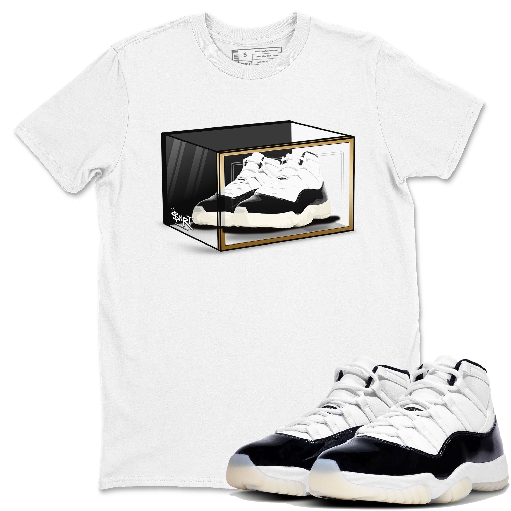 11s Gratitude shirt to match jordans Shoe Box sneaker tees Air Jordan 11 Gratitude Drip Gear Zone Sneaker Matching Shirt Unisex White 1 T-Shirt