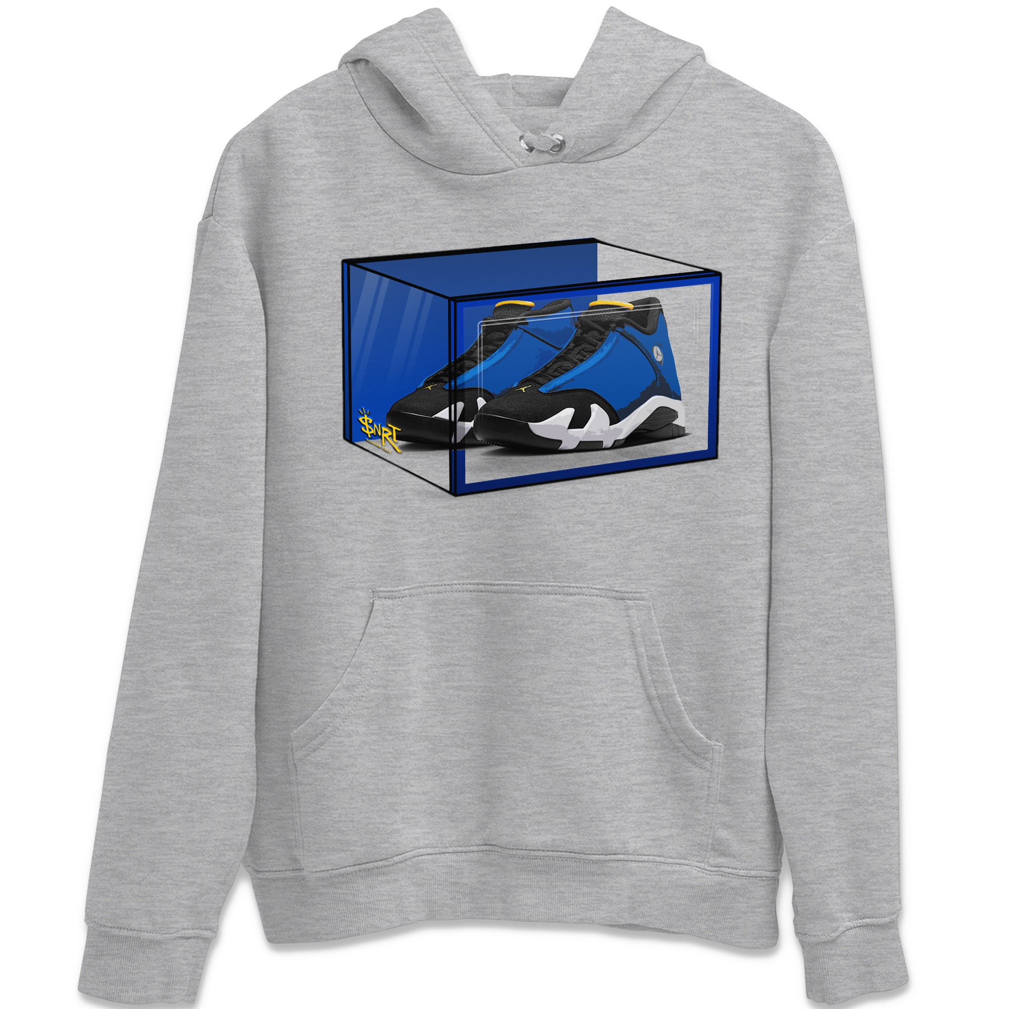 Air Jordan 14 Laney Sneaker Match Tees Shoe Box Sneaker Tees Jordan 14 Laney Sneaker Release Tees Unisex Shirts Heather Grey 2