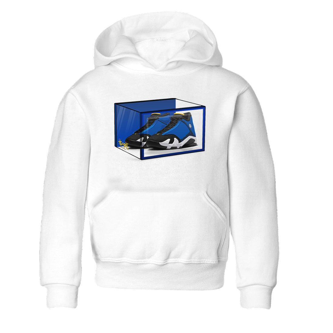 Air Jordan 14 Laney Sneaker Match Tees Shoe Box Sneaker Tees Jordan 14 Laney Sneaker Release Tees Kids Shirts White 2