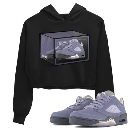 Air Jordan 5 Indigo Haze Sneaker Match Tees Shoe Box Sneaker Tees 5s Indigo Haze Sneaker Release Tees Women's Shirts Black 1