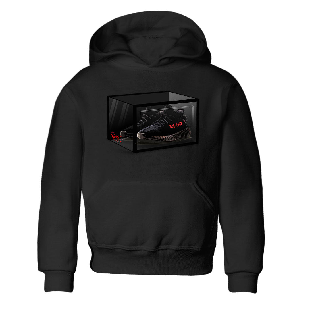 Adidas Yeezy Boost 350 V2 Bred shirt to match jordans Shoe Box Streetwear Sneaker Shirt Yeezy 350 Bred Drip Gear Zone Sneaker Matching Clothing Baby Toddler Black 2 T-Shirt