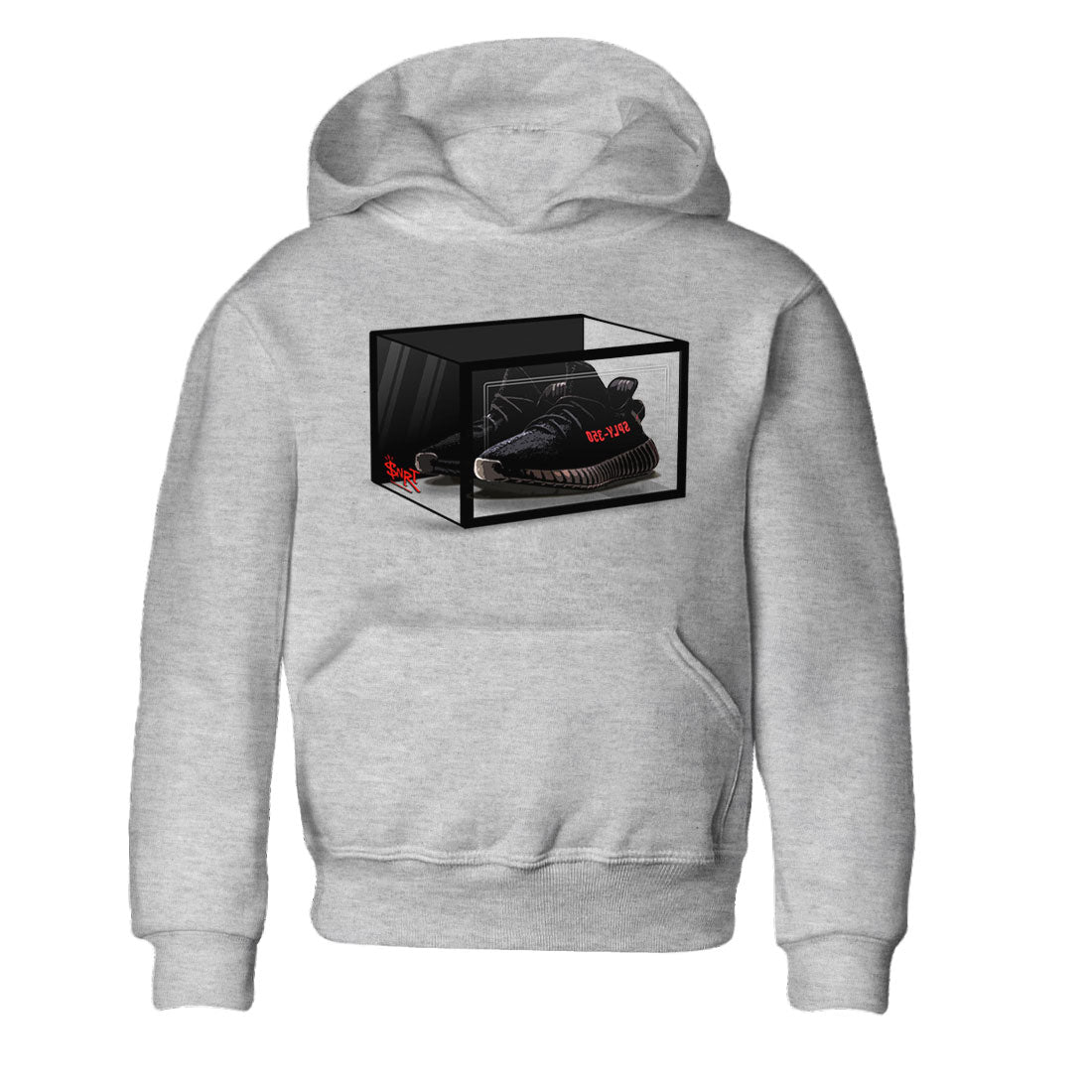 Adidas Yeezy Boost 350 V2 Bred shirt to match jordans Shoe Box Streetwear Sneaker Shirt Yeezy 350 Bred Drip Gear Zone Sneaker Matching Clothing Baby Toddler Heather Grey 2 T-Shirt