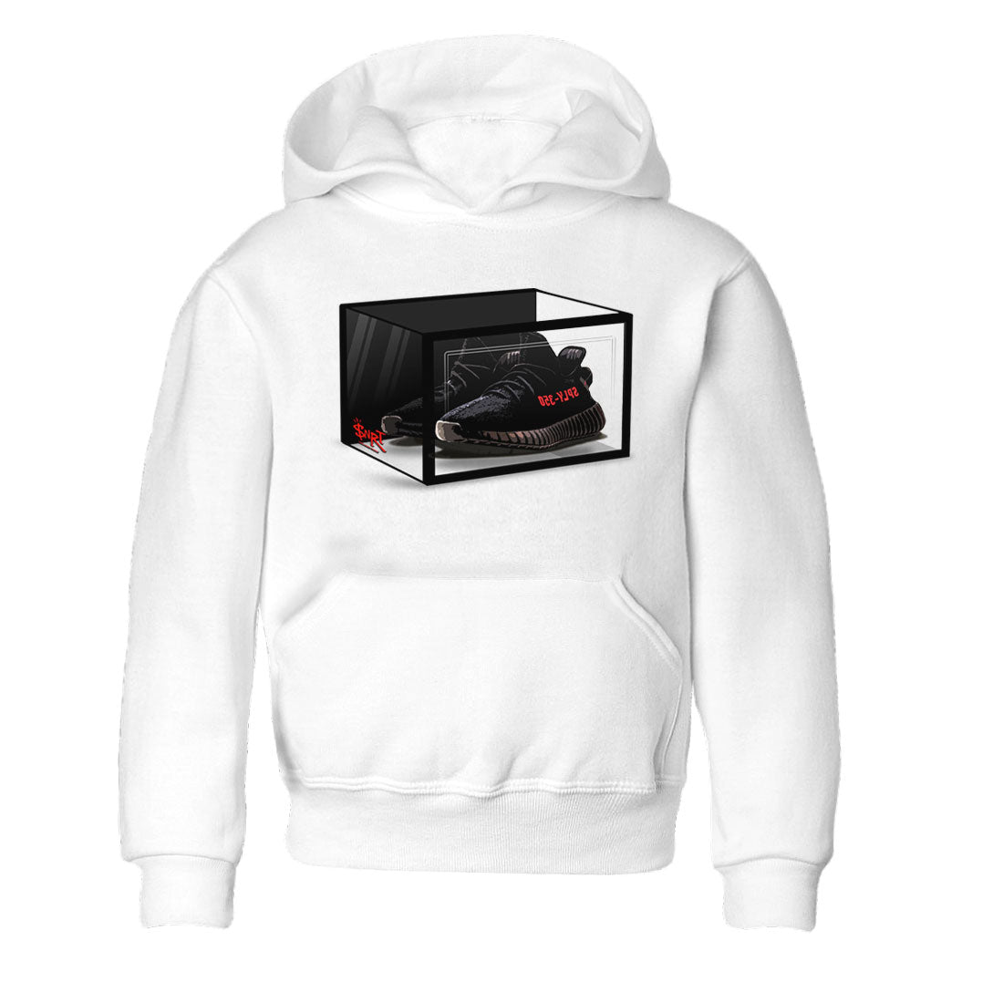 Adidas Yeezy Boost 350 V2 Bred shirt to match jordans Shoe Box Streetwear Sneaker Shirt Yeezy 350 Bred Drip Gear Zone Sneaker Matching Clothing Baby Toddler White 2 T-Shirt