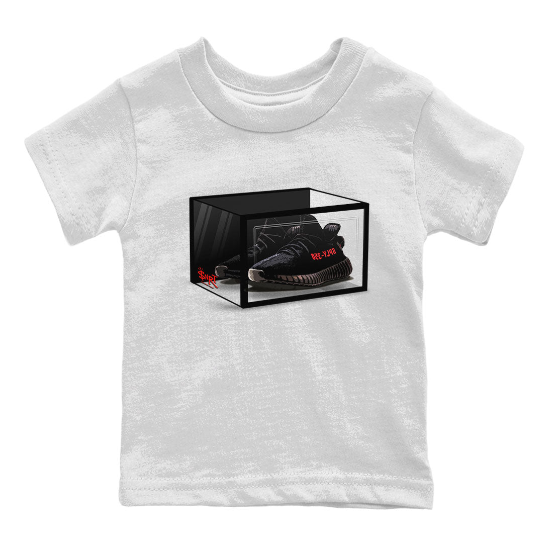 Adidas Yeezy Boost 350 V2 Bred shirt to match jordans Shoe Box Streetwear Sneaker Shirt Yeezy 350 Bred Drip Gear Zone Sneaker Matching Clothing Baby Toddler White 2 T-Shirt