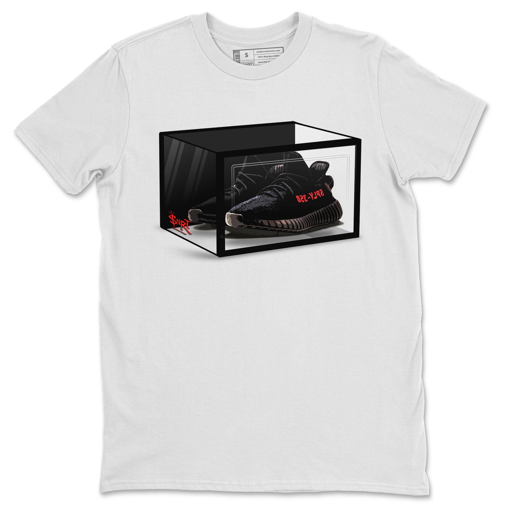 Adidas Yeezy Boost 350 V2 Bred shirt to match jordans Shoe Box Streetwear Sneaker Shirt Yeezy 350 Bred Drip Gear Zone Sneaker Matching Clothing Unisex White 2 T-Shirt