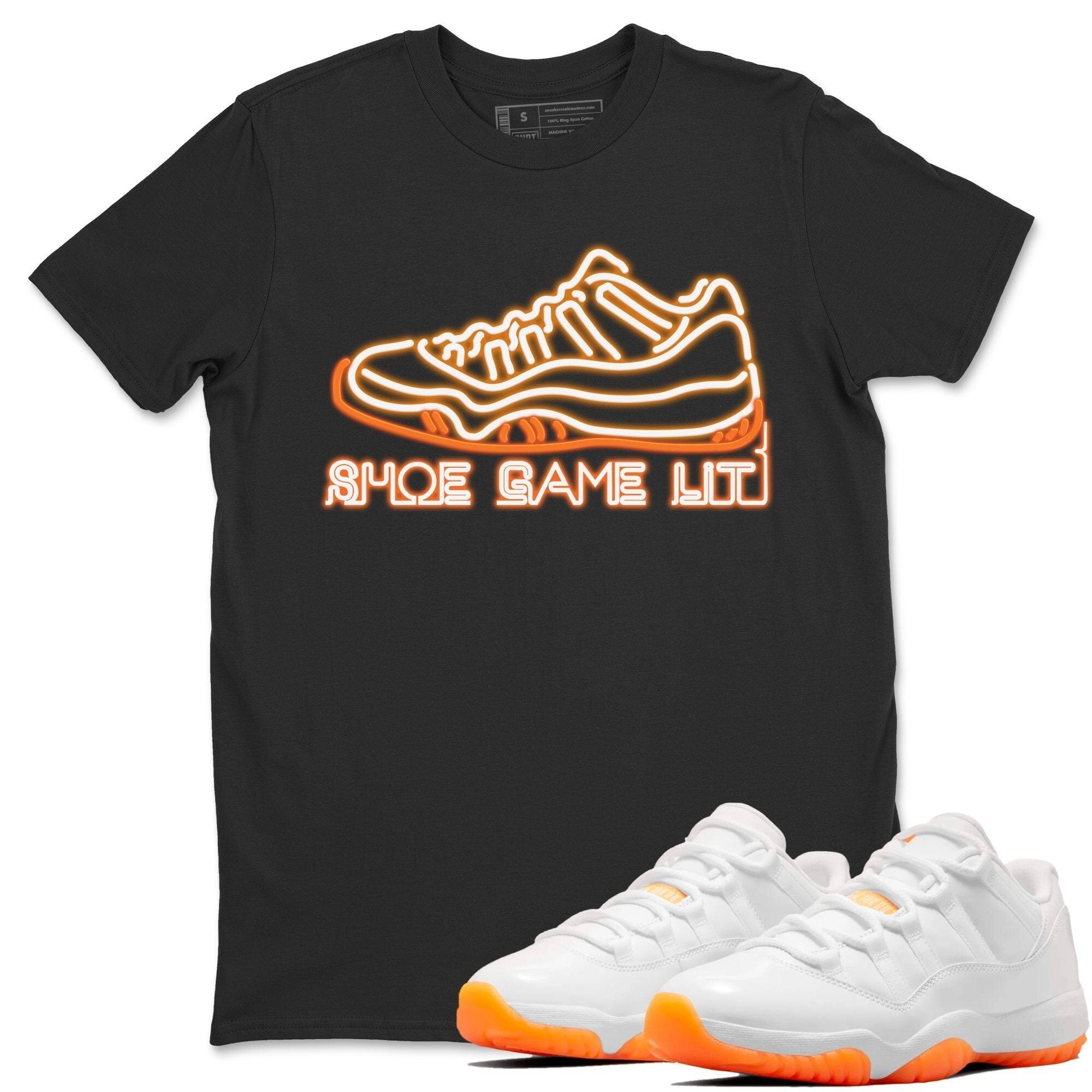 Jordan 11 Citrus Shirt To Match Jordans Shoe Game Lit Sneaker Tees Jordan 11 Citrus Drip Gear Zone Sneaker Matching Clothing Unisex Shirts