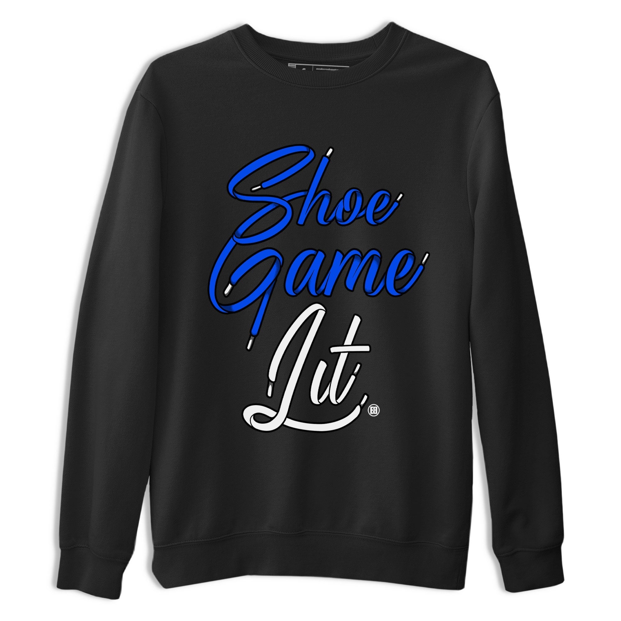 Air Jordan 1 Royal Reimagined shirt to match jordans Shoe Game Lit Shoe Lace sneaker tees Air Jordan 1 High OG Royal Reimagined Drip Gear Zone Unisex Sneaker Tees and Sneaker Match T-Shirt Black 2 T-Shirt