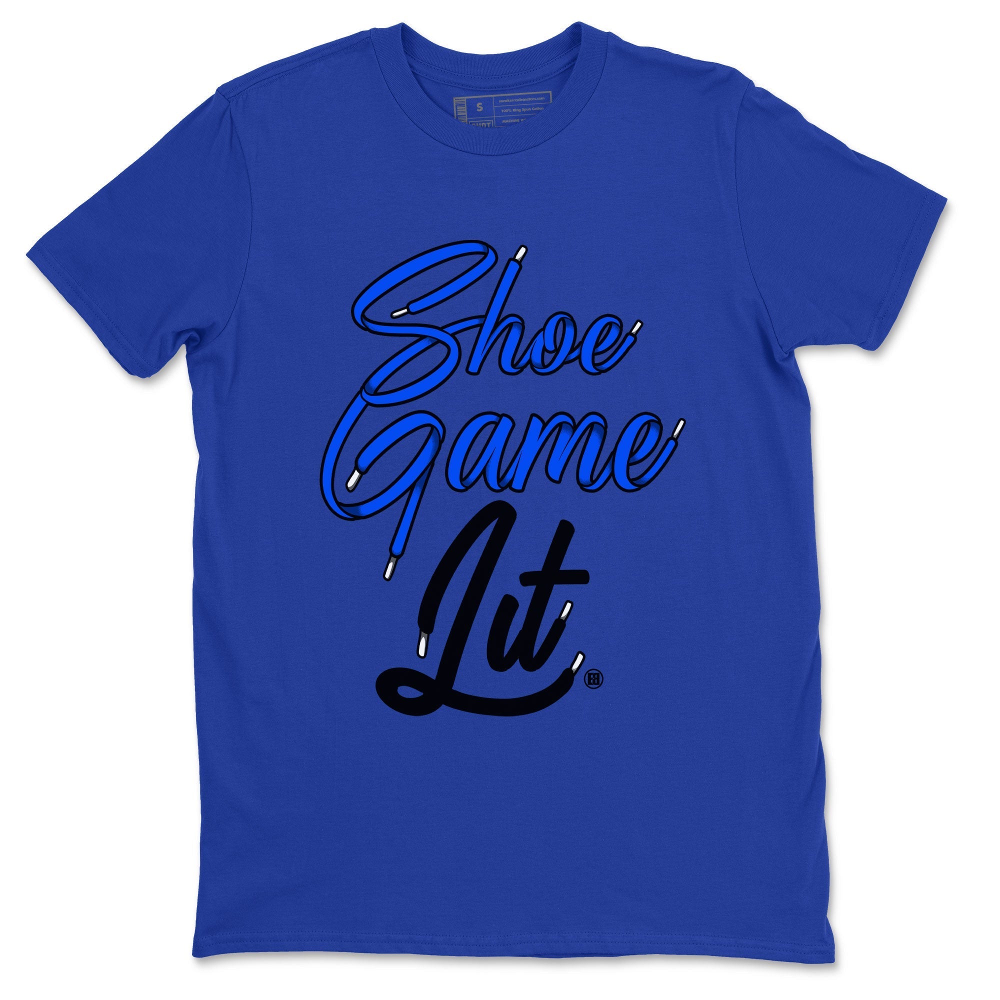 Air Jordan 1 Royal Reimagined shirt to match jordans Shoe Game Lit Shoe Lace sneaker tees Air Jordan 1 High OG Royal Reimagined Drip Gear Zone Unisex Sneaker Tees and Sneaker Match T-Shirt Royal Blue 2 T-Shirt
