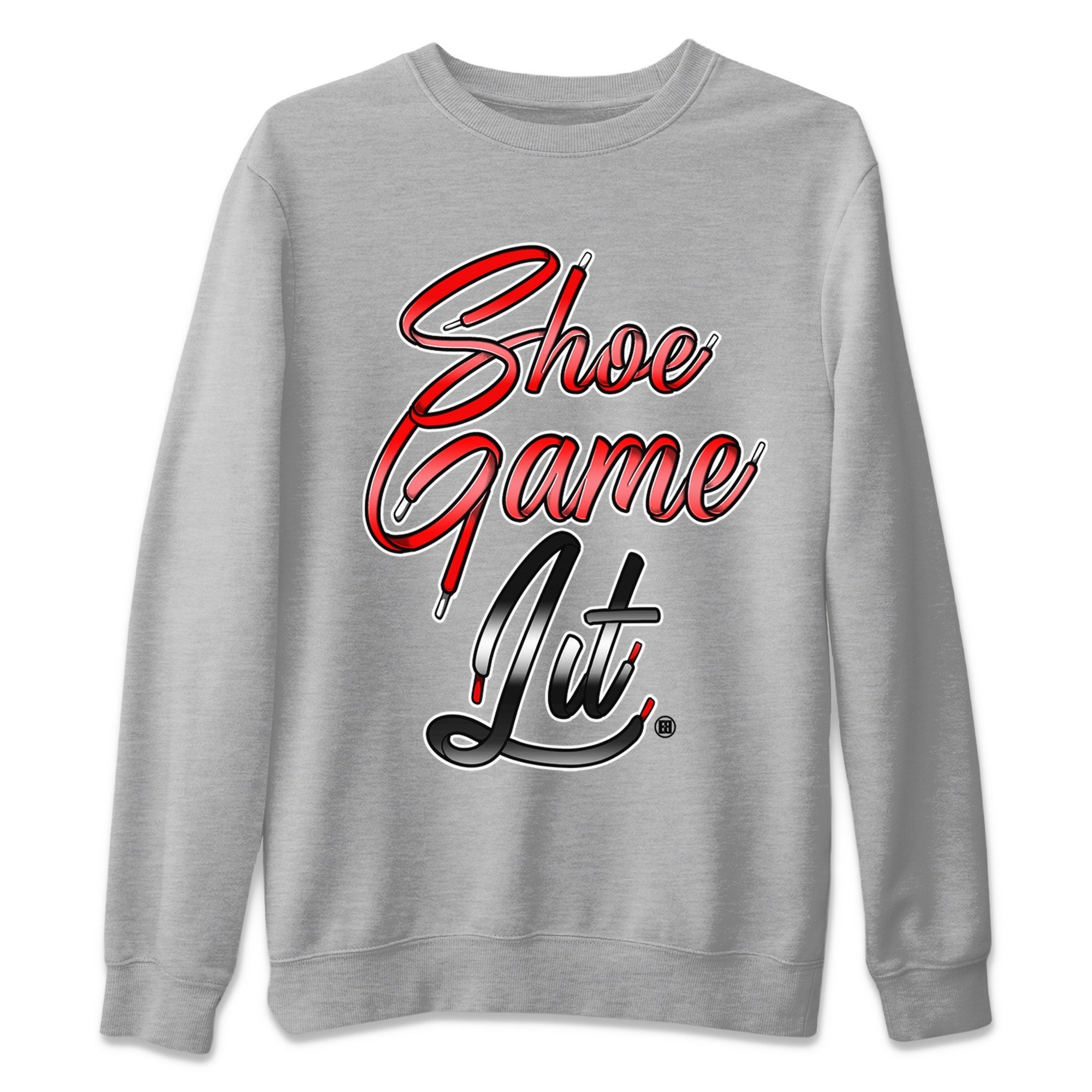 Air Jordan 1 Satin Bred Sneaker Match Tees Shoe Game Lit Shoe Lace Streetwear Sneaker Shirt Air Jordan 1 Satin Bred Drip Gear Zone Sneaker Matching Clothing Short Sleeve T-Shirt Heather Grey 2