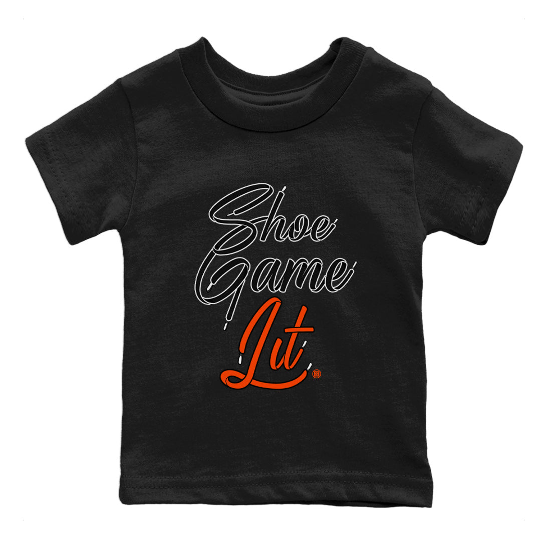 Air Jordan 12 Brilliant Orange Shoe Game Lit Shoe Lace Baby and Kids Streetwear Sneaker Shirt Air Jordan 12 Brilliant Orange Kids Streetwear Sneaker Shirt Washing and Care Tip