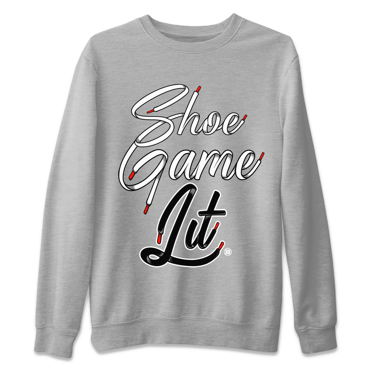 Air Jordan 13 Black Flint Sneaker Match Tees Shoe Game Lit Shoe Lace Streetwear Sneaker Shirt Air Jordan 13 Black Flint Sneaker Release Tees Unisex Shirts Heather Grey 2