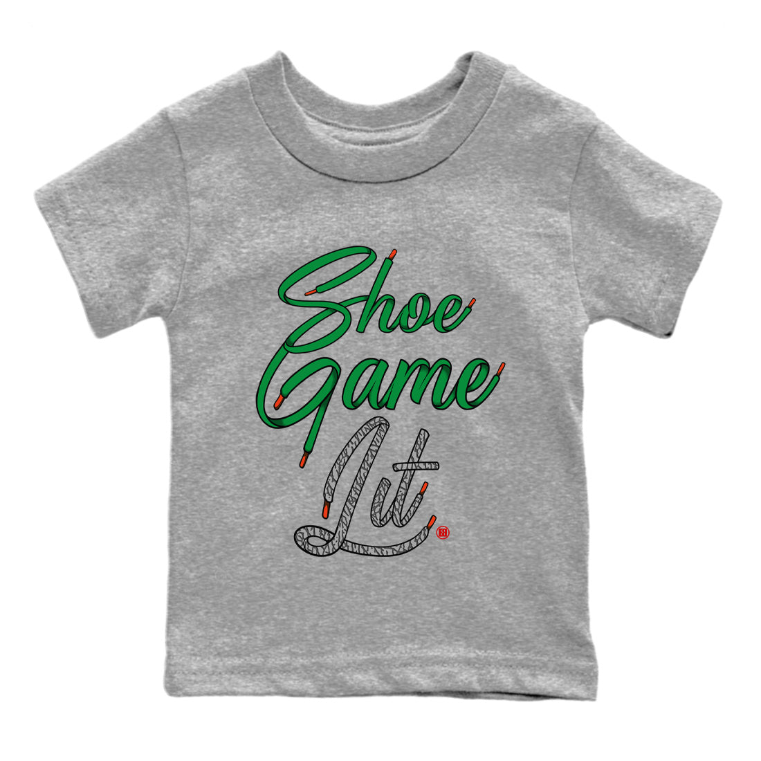 Air Jordan 3 Lucky Green Sneaker Match Tees Shoe Game Lit Shoe Lace Streetwear Sneaker Shirt Air Jordan 3 Lucky Green Sneaker Release Tees Kids Shirts Heather Grey 2