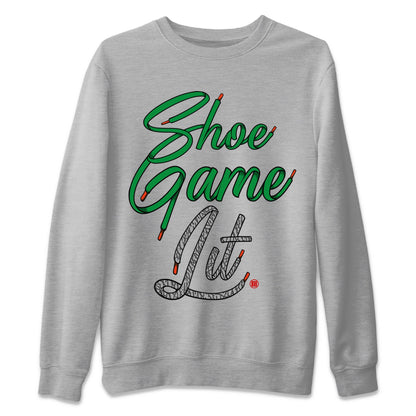 Air Jordan 3 Lucky Green Sneaker Match Tees Shoe Game Lit Shoe Lace Streetwear Sneaker Shirt Air Jordan 3 Lucky Green Sneaker Release Tees Unisex Shirts Heather Grey 2