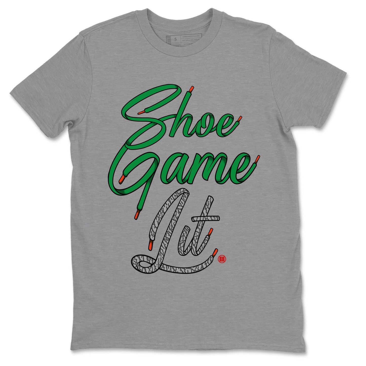 Air Jordan 3 Lucky Green Sneaker Match Tees Shoe Game Lit Shoe Lace Streetwear Sneaker Shirt Air Jordan 3 Lucky Green Sneaker Release Tees Unisex Shirts Heather Grey 2