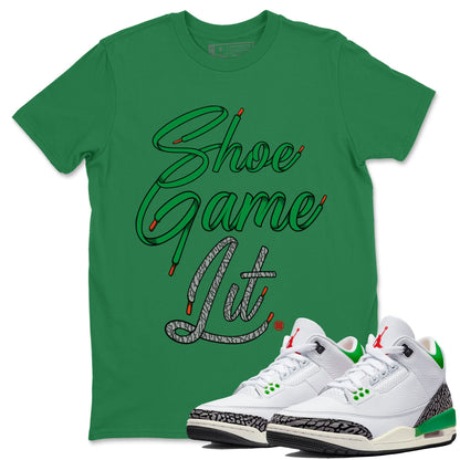 Air Jordan 3 Lucky Green Sneaker Match Tees Shoe Game Lit Shoe Lace Streetwear Sneaker Shirt Air Jordan 3 Lucky Green Sneaker Release Tees Unisex Shirts Kelly Green 1