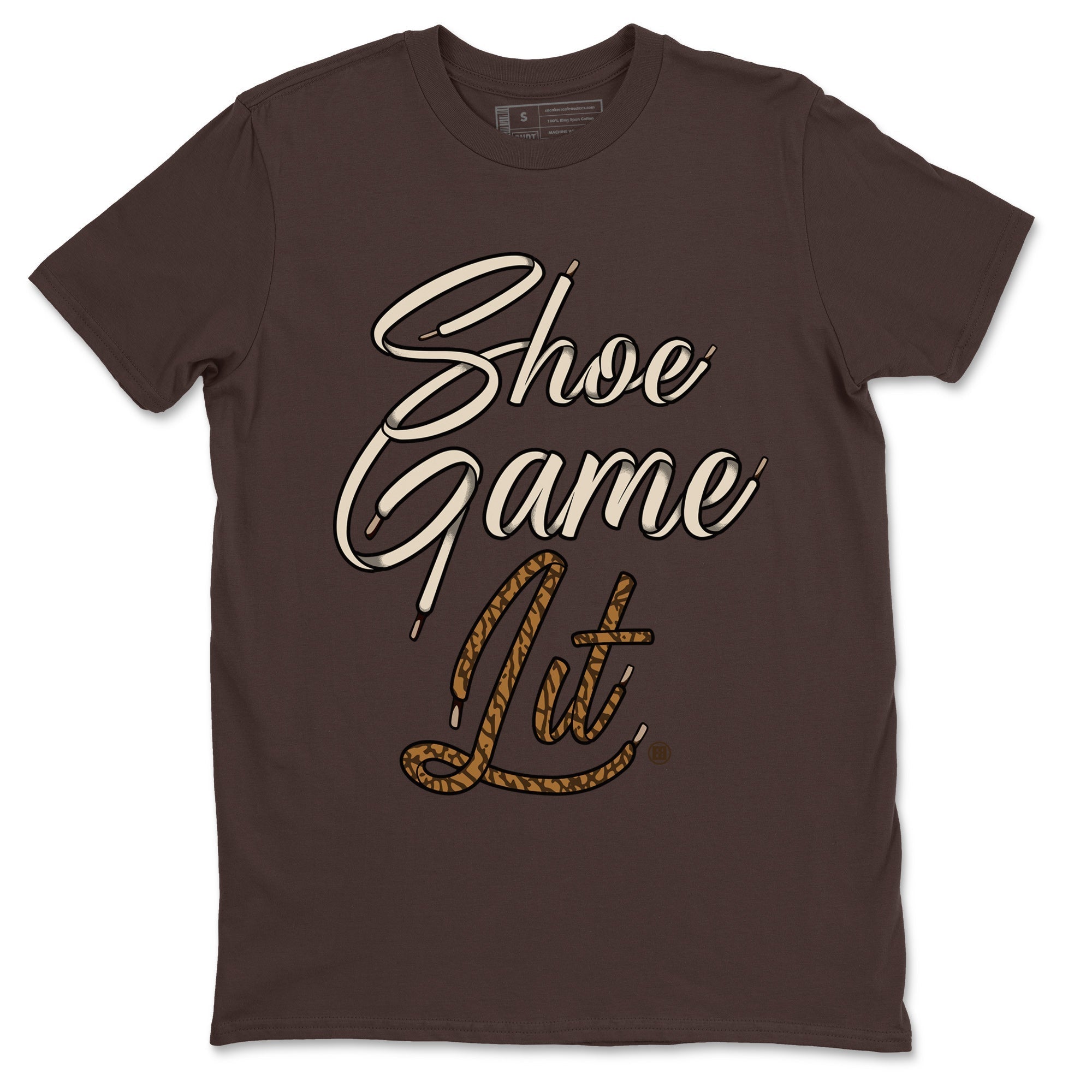 Air Jordan 3 Palomino Sneaker Match Tees Shoe Game Lit Shoe Lace Streetwear Sneaker Shirt Jordan 3 Retro Palomino Sneaker Release Tees Unisex Shirts Dark Chocolate 2