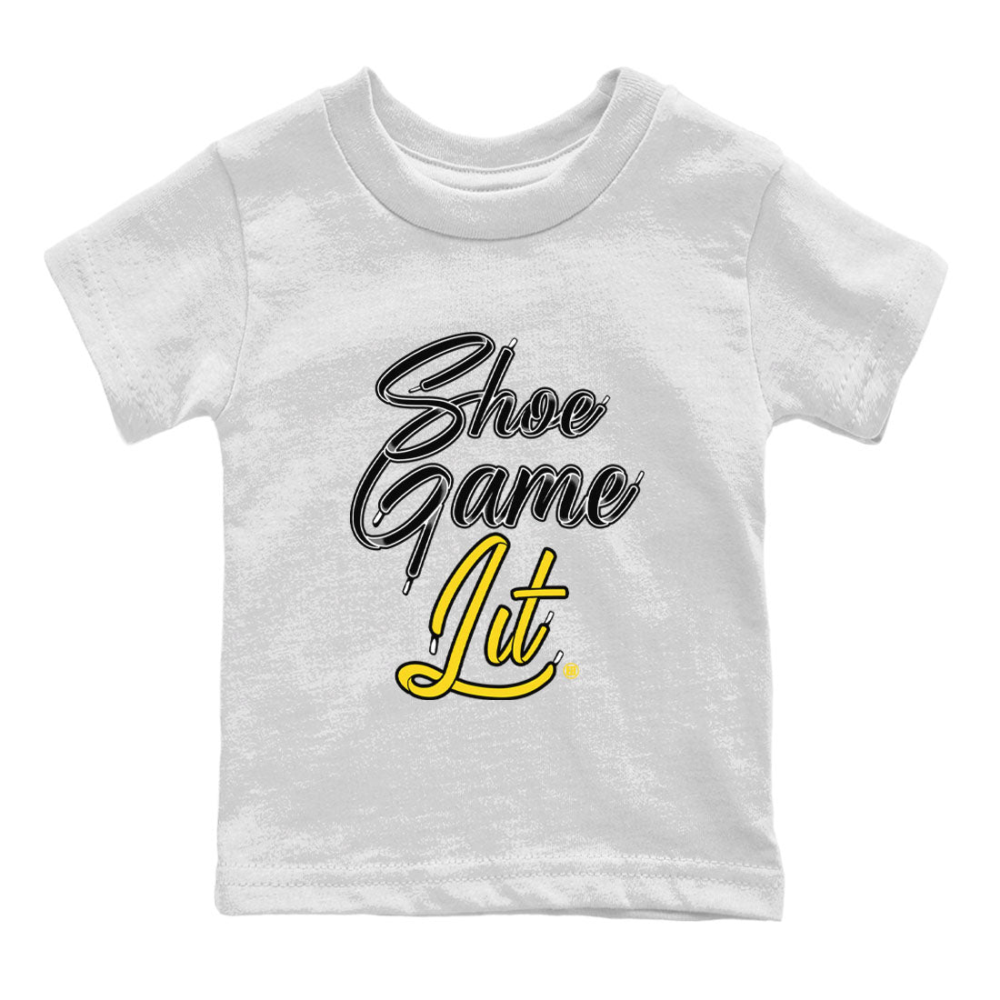 Air Jordan 4 Thunder Sneaker Match Tees Shoe Game Lit Shoe Lace Streetwear Sneaker Shirt Air Jordan 4 Retro Thunder Tees Kids Shirts White 2