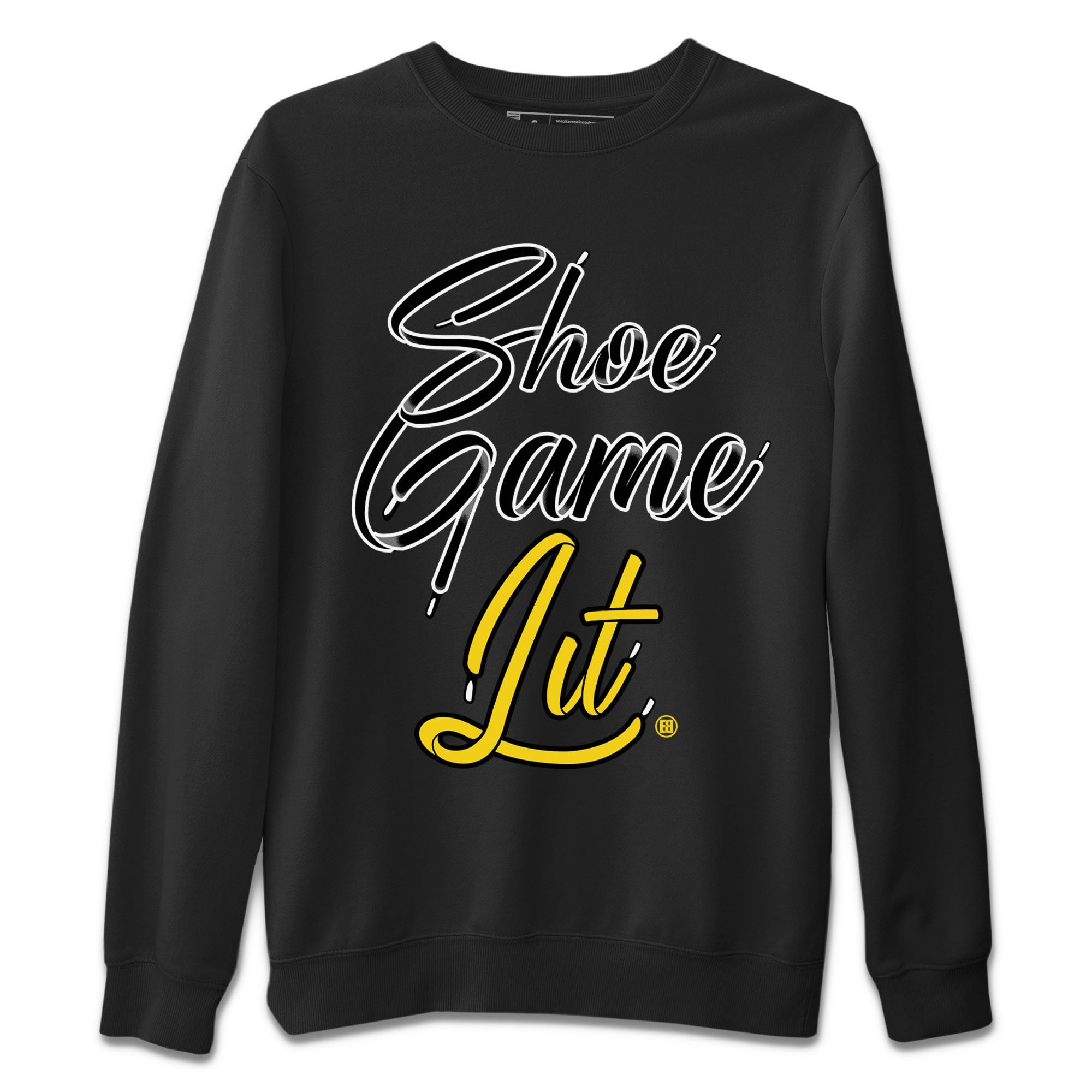 Air Jordan 4 Thunder Sneaker Match Tees Shoe Game Lit Shoe Lace Streetwear Sneaker Shirt Air Jordan 4 Retro Thunder Tees Unisex Shirts Black 2