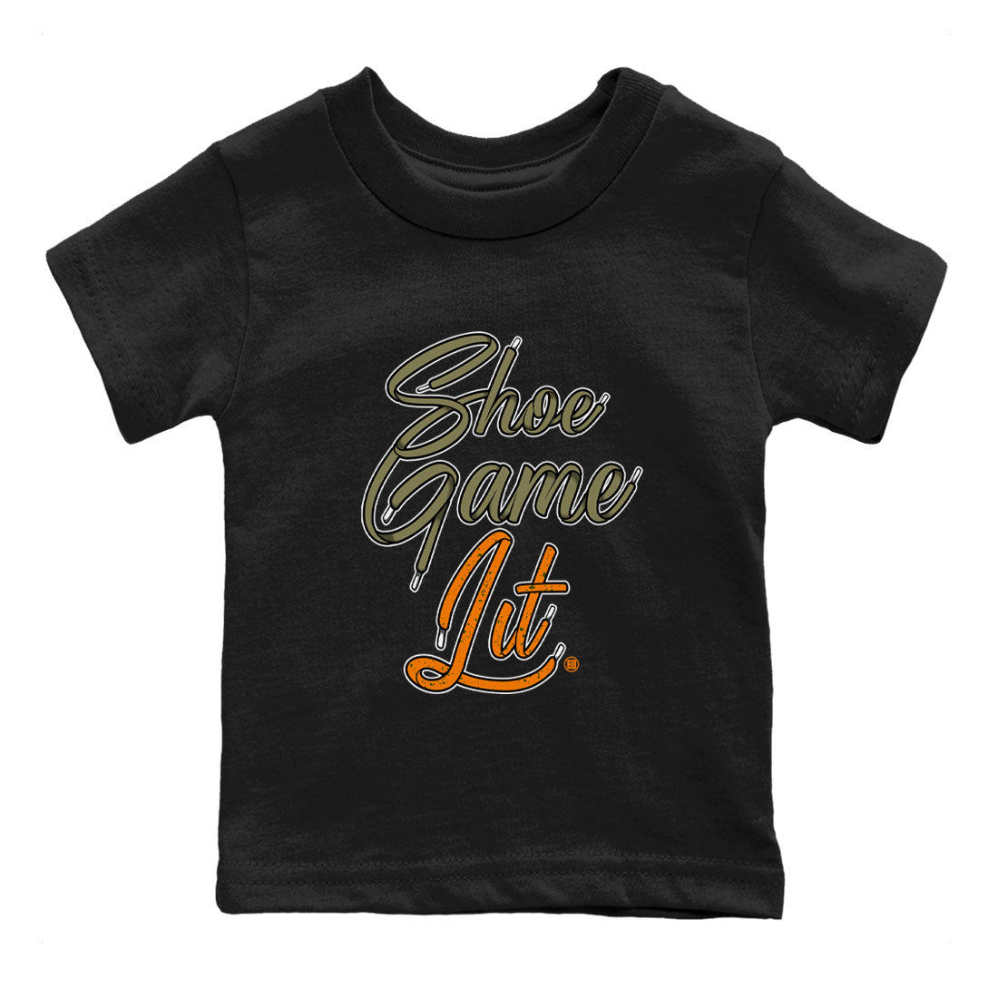 5s Olive shirt to match jordans Shoe Game Lit Shoe Lace sneaker tees Air Jordan 5 Olive Drip Gear Zone baby toddler Black 2 cotton Shirt