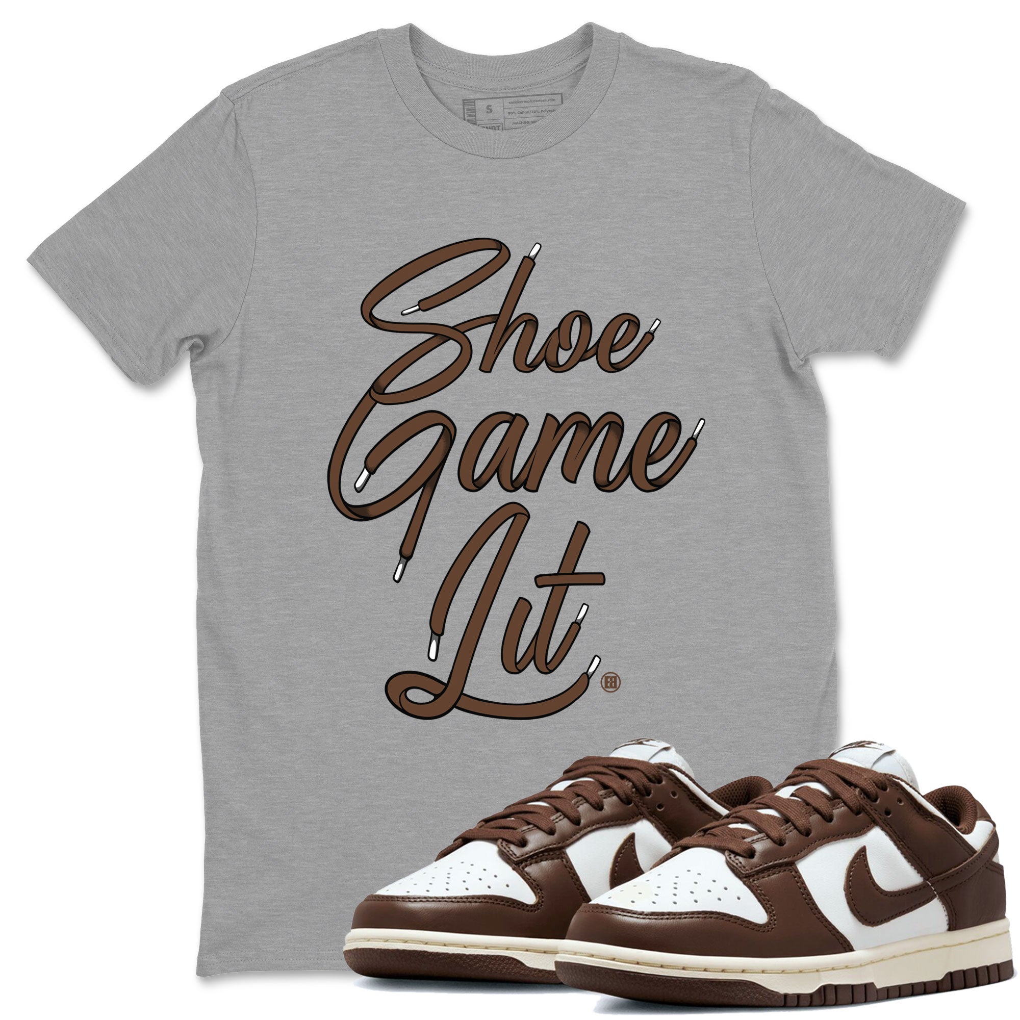 Dunk Low WMNS Cacao Wow sneaker sneaker shirt to match jordans Shoe Game Lit Shoe Lace sneaker match tees Dunk Cacao Wow Drip Gear Zones Short Sleeve Unisex Cotton Sneaker Matching T-Shirt Heather Grey 1 T-Shirt