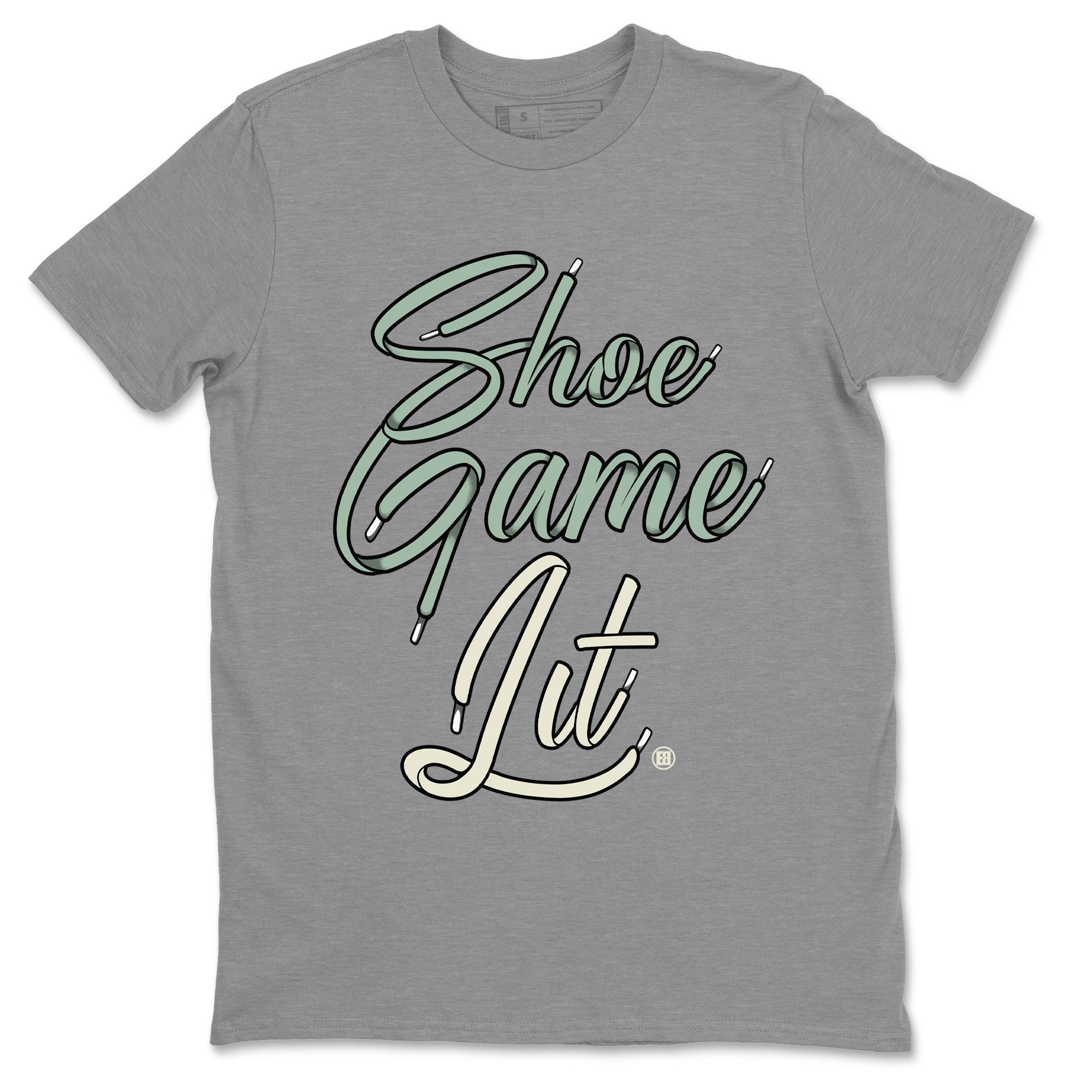 Dunk Low Mica Green Shirts Shoe Game Lit Shoe Lace Streetwear Sneaker Shirt Dunk Mica Green Sneaker Release Tees Unisex Shirts Heather Grey 2